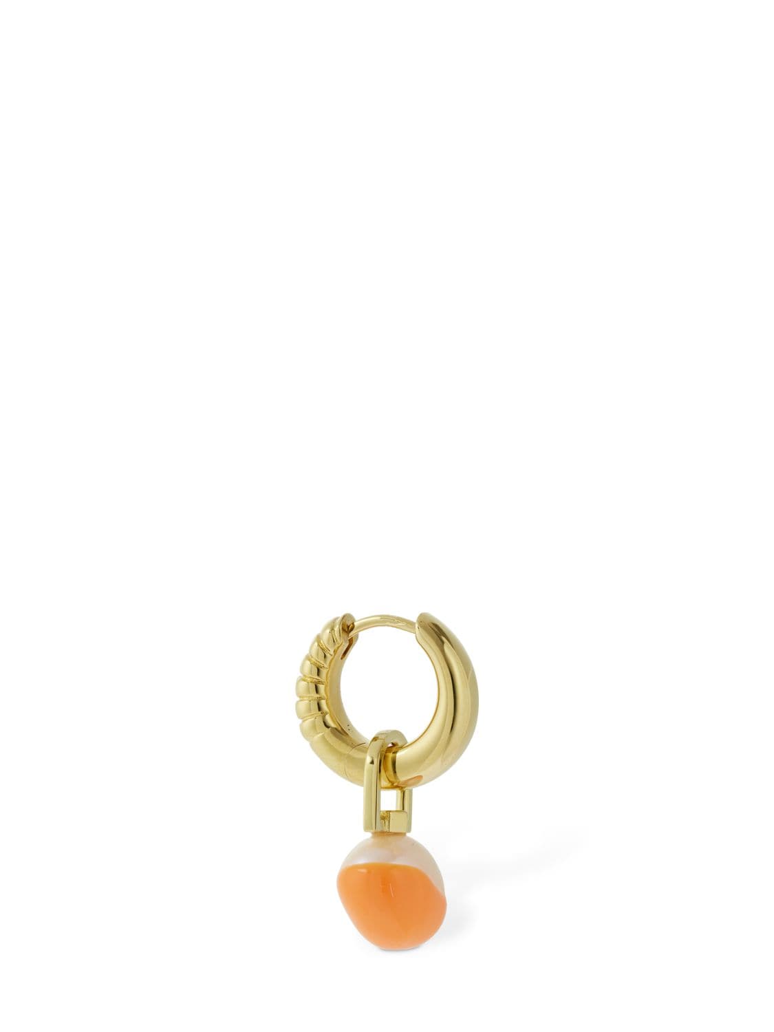Maria Black Samba Tangerine Huggie Mono Earring In Gold,pearl