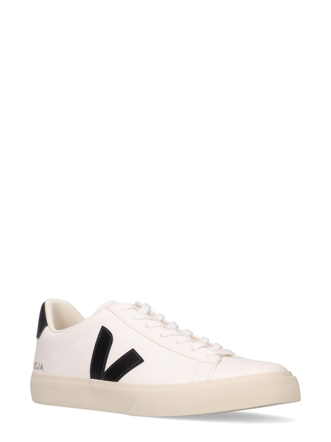 Shop Veja 20mm Campo Leather Sneakers In White