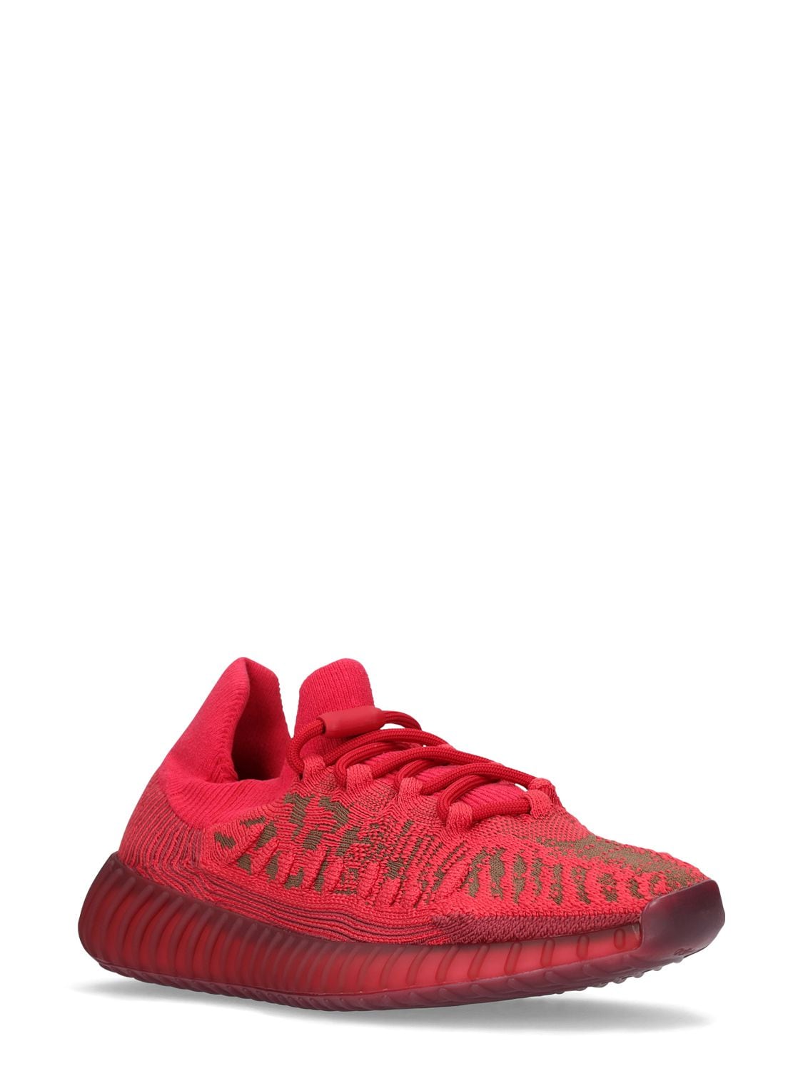 Shop Yeezy 350v2 Cmpct Sneakers In Slate Red