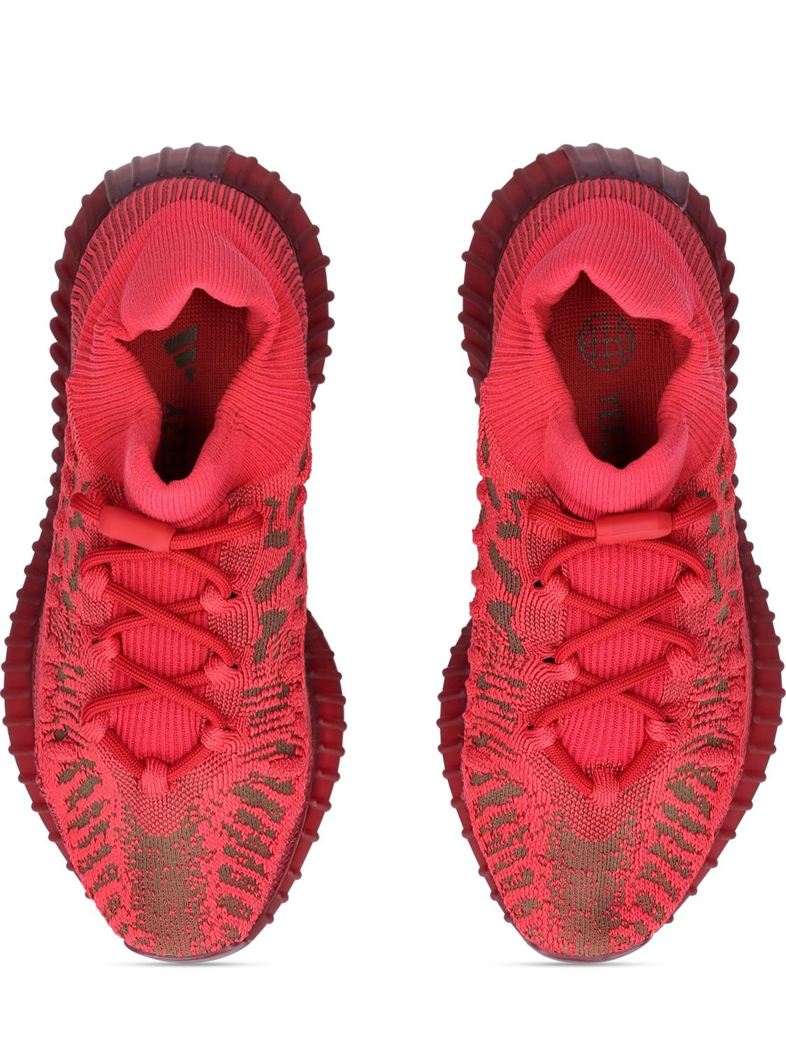 Shop Yeezy 350v2 Cmpct Sneakers In Slate Red