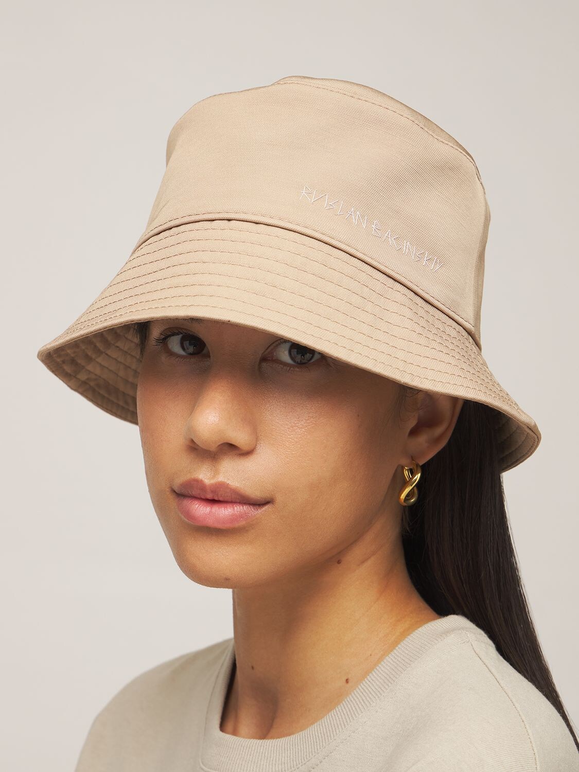 Monogram-embellished Lampshade Bucket Hat Xs