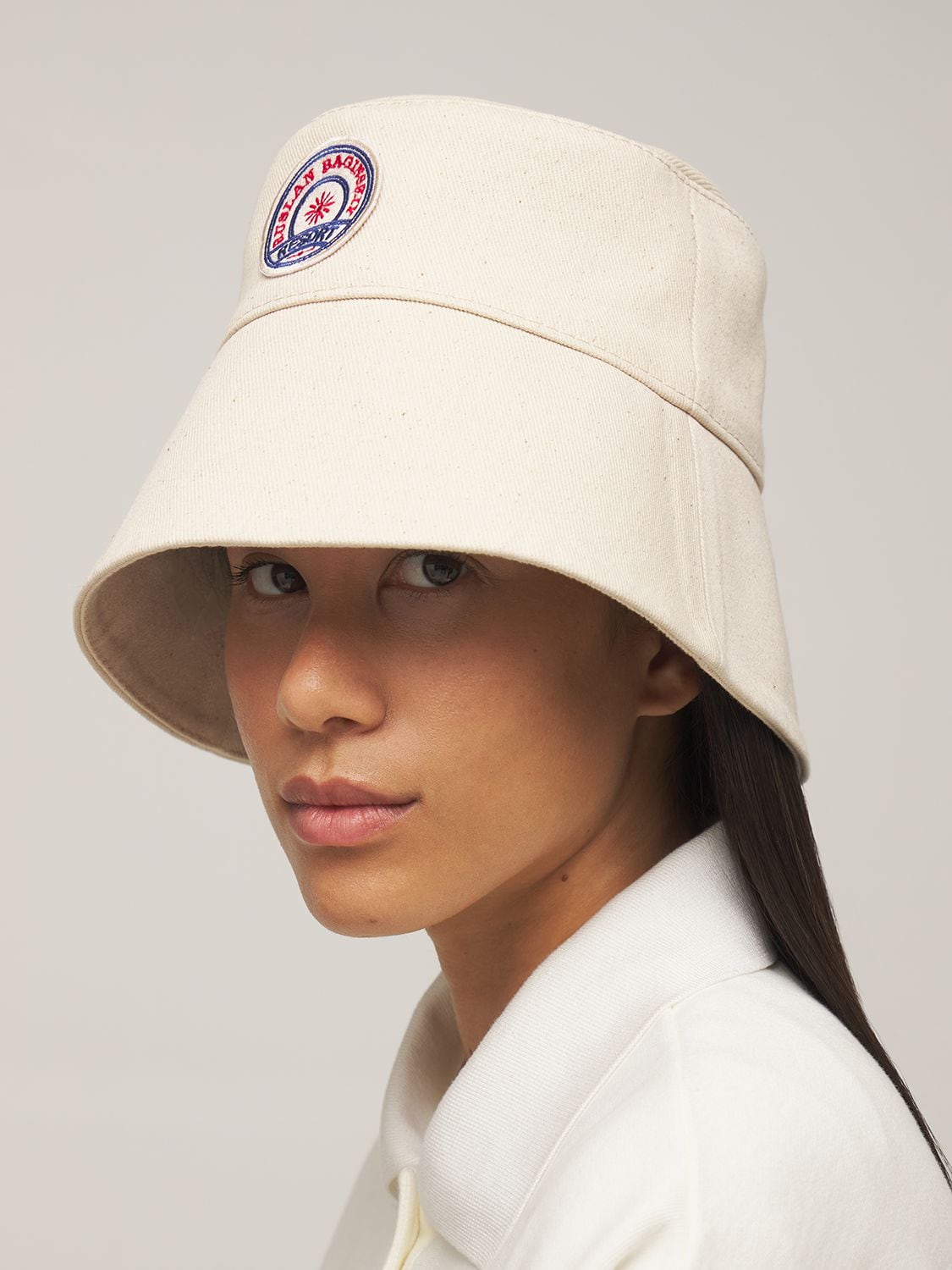 Ruslan Baginskiy Logo-patch Cotton-canvas Bucket Hat In Beige | ModeSens