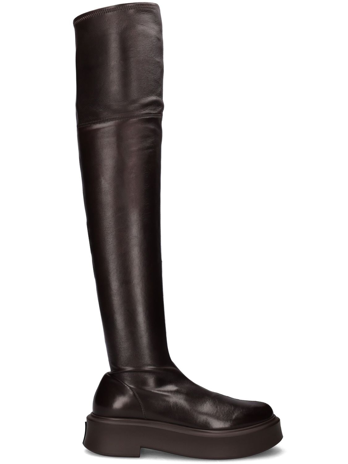 50mm Stretch Leather Over-the-knee Boots