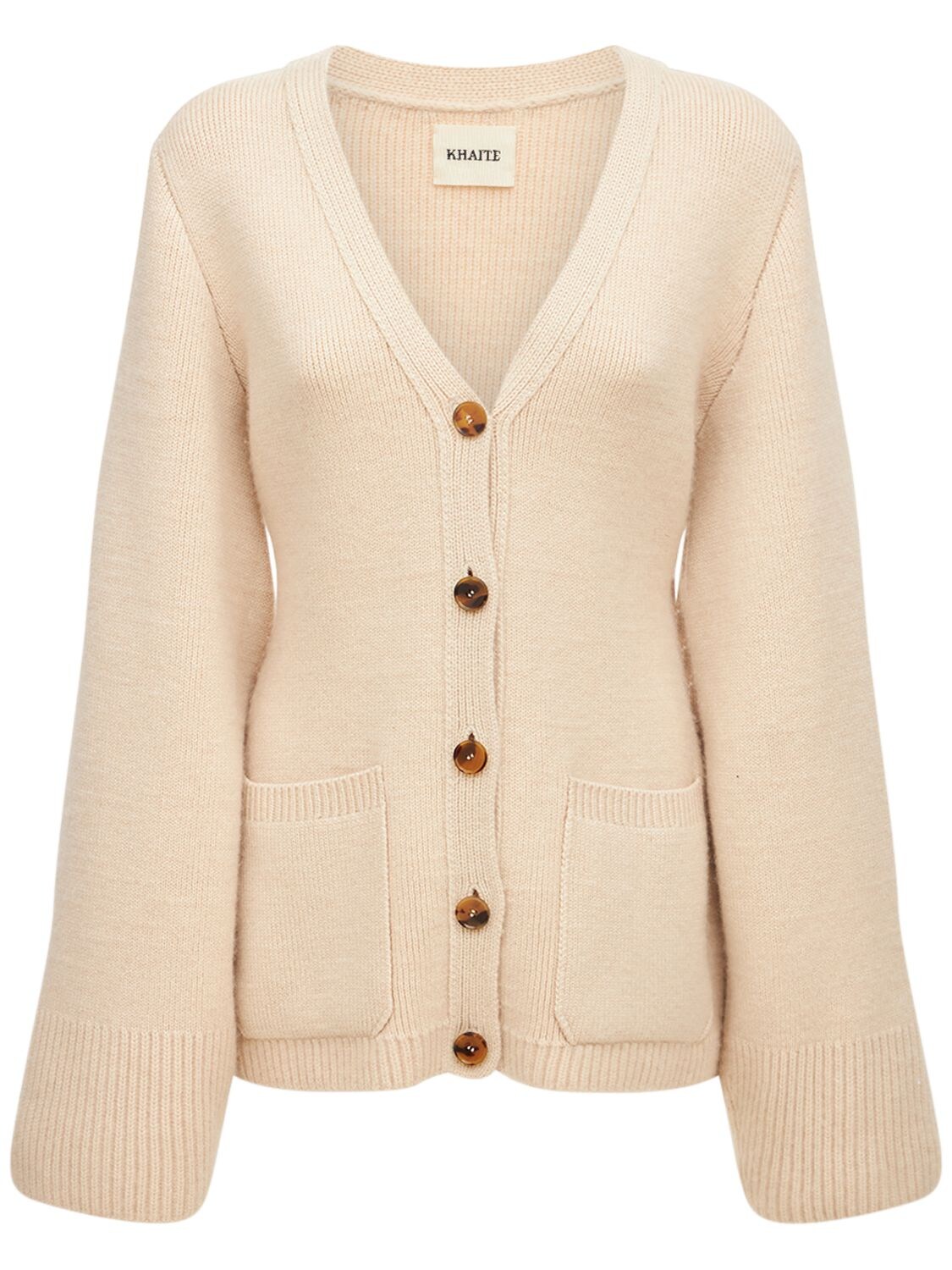 Khaite Lucy Cashmere Knit Cardigan In Ivory | ModeSens