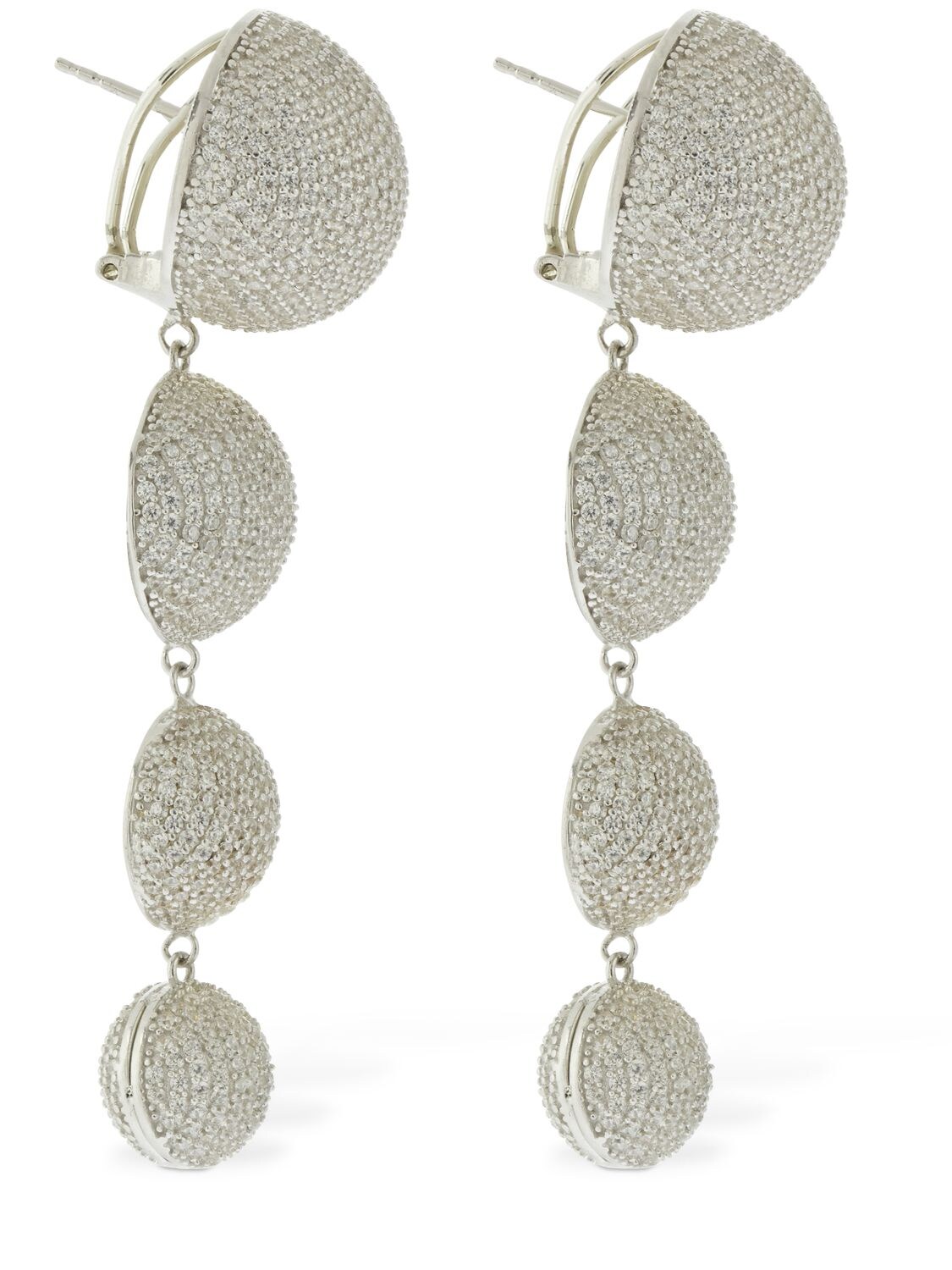 Shop Talita New Earth Cubic Zirconia Drop Earrings In Silber,kristall