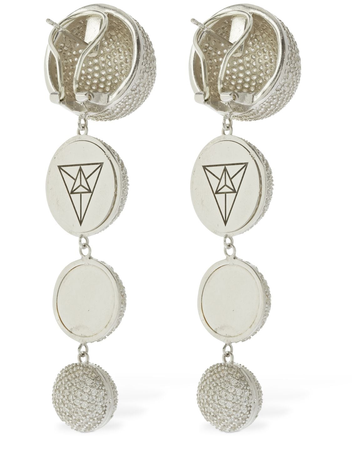 Shop Talita New Earth Cubic Zirconia Drop Earrings In Silber,kristall