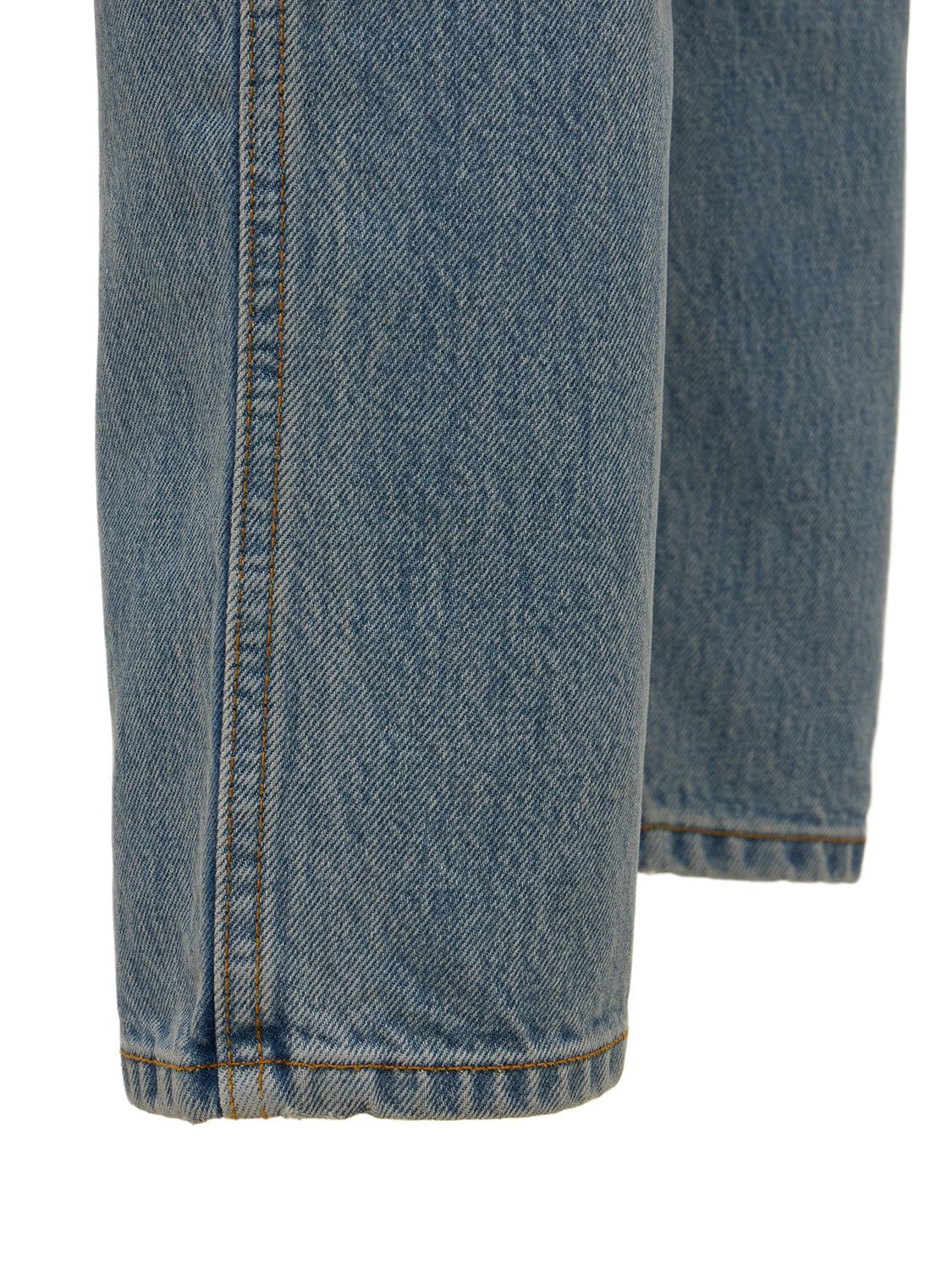 Shop Gucci Tapered Cotton Denim Jeans In Blue