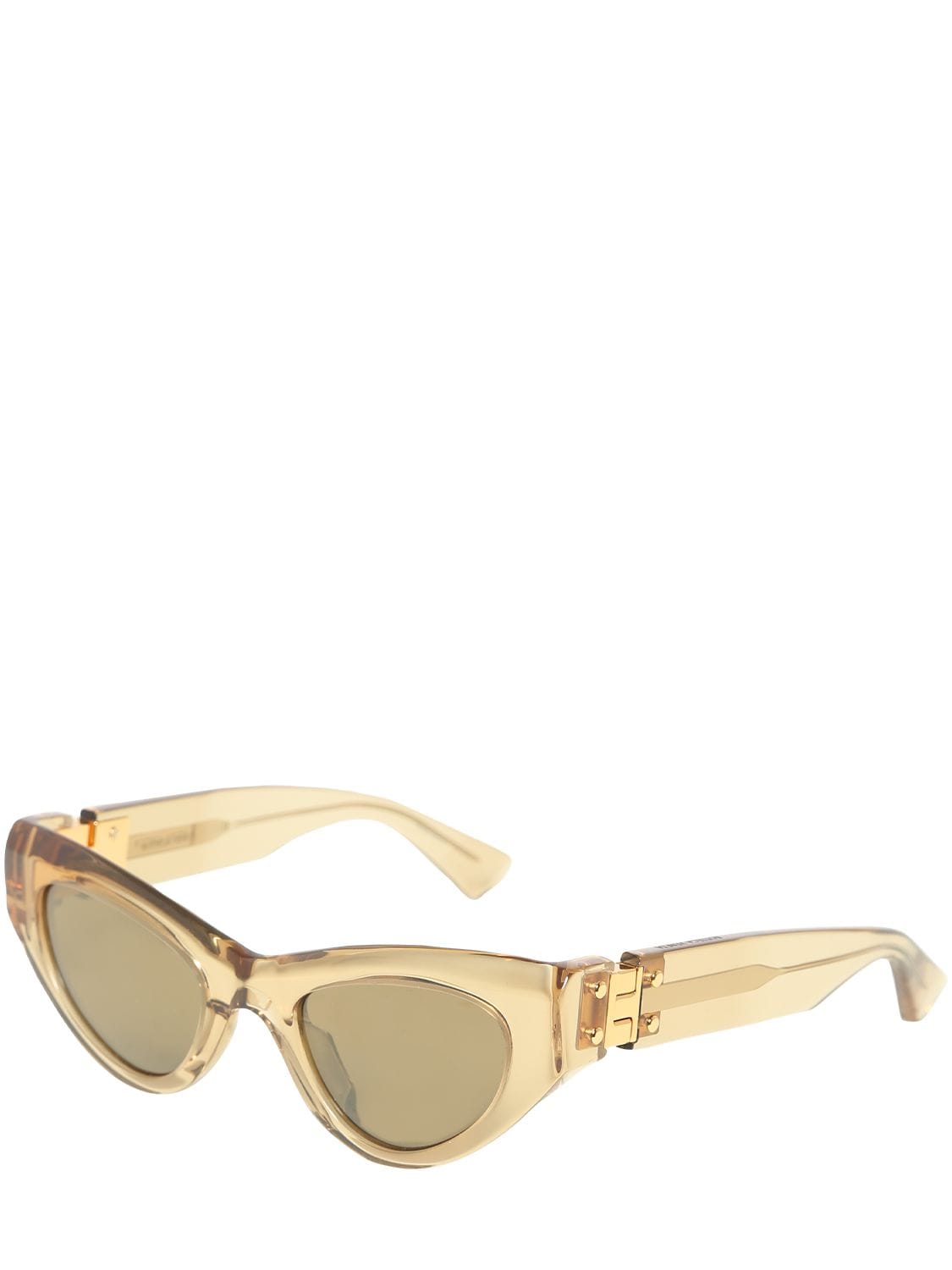 Shop Bottega Veneta Bv1142s Cat-eye Acetate Sunglasses In Brown