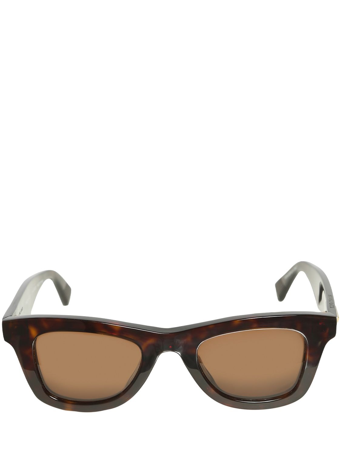 Bottega Veneta Bv1147s Squared Acetate Sunglasses In Havana