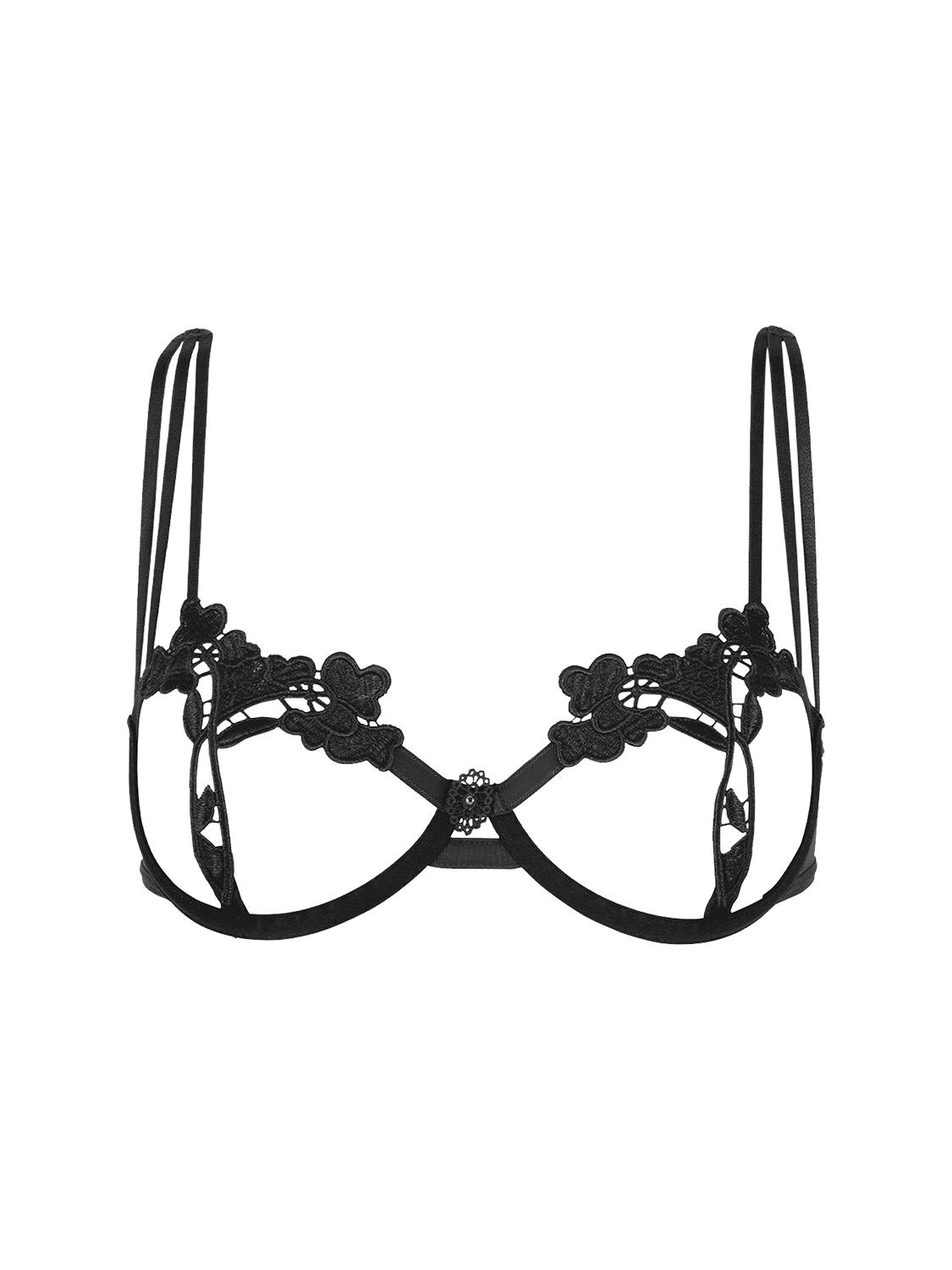 Bluebella Nova Underwire Open Cup Bra In Black
