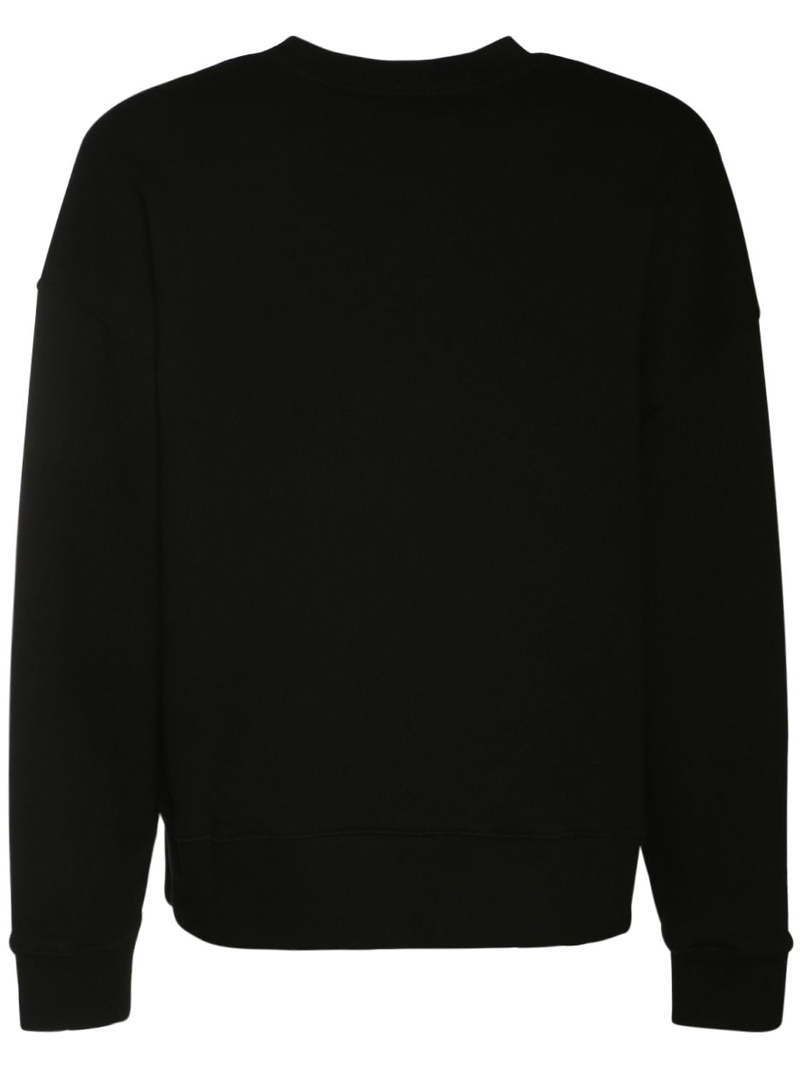 Shop Palm Angels Shark Embroidery Cotton Sweatshirt In Black