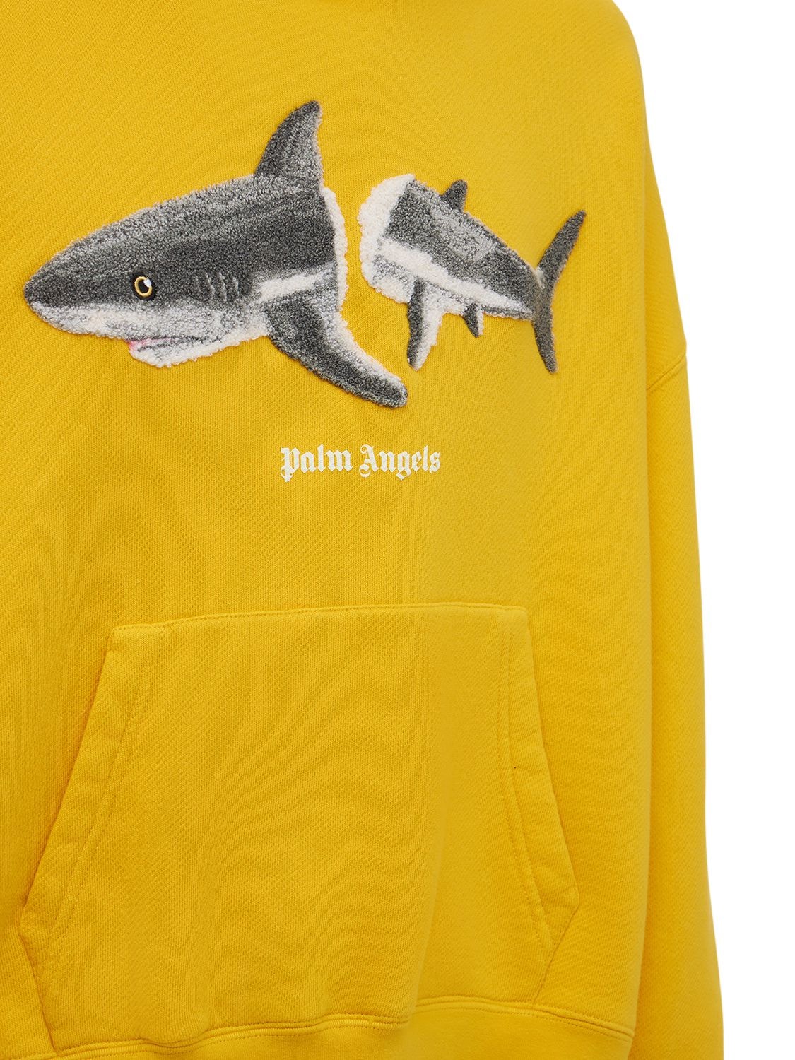 SHARK HOODIE in yellow - Palm Angels® Official