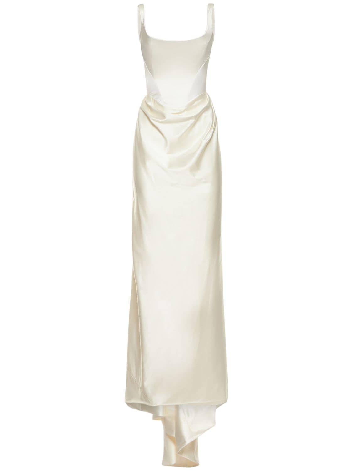 Vivienne Westwood - Camille stretch satin corset dress - Ivory ...