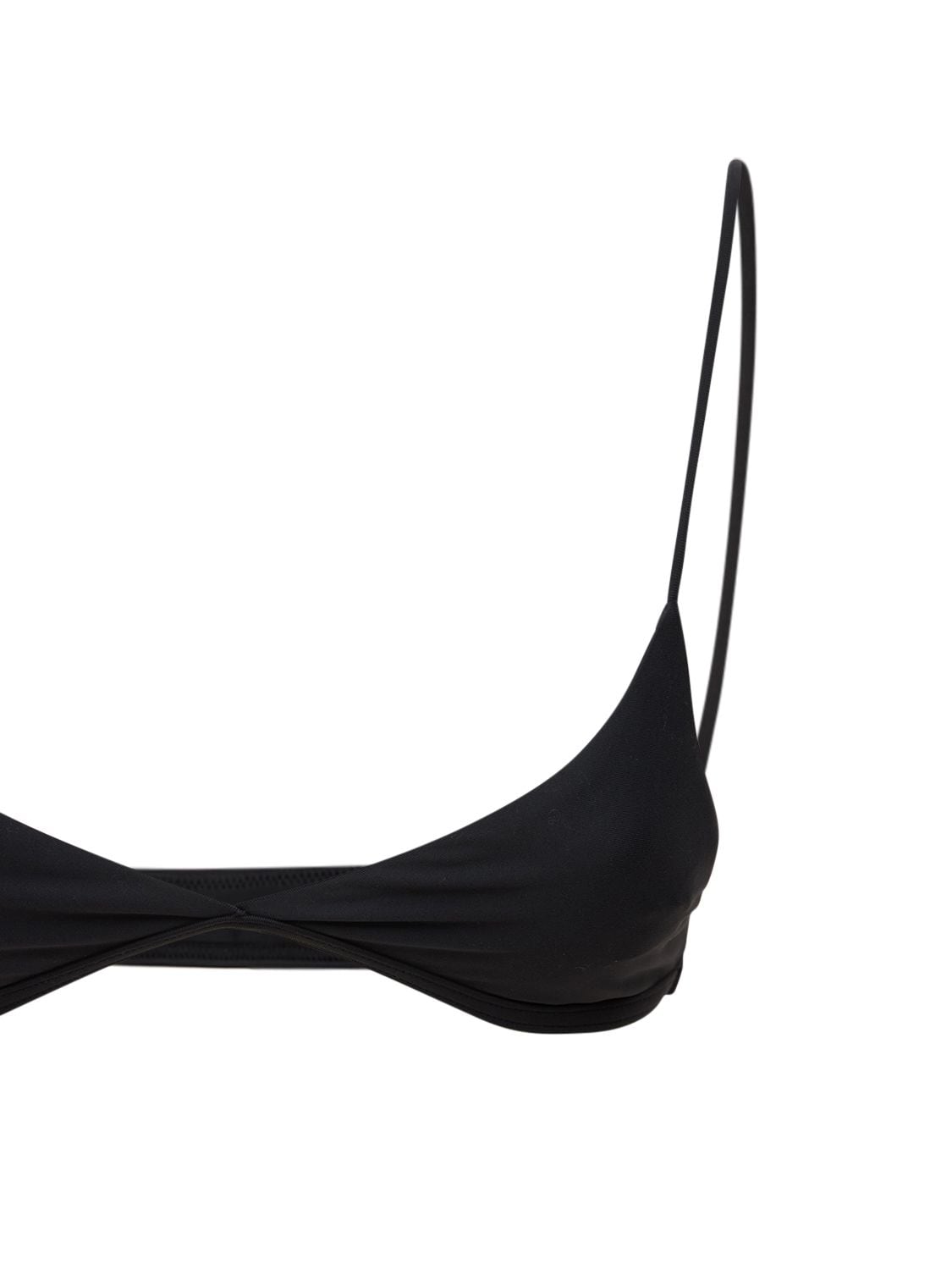 Shop Tropic Of C Ischia Recycled Tech Triangle Bikini Top In 黑色