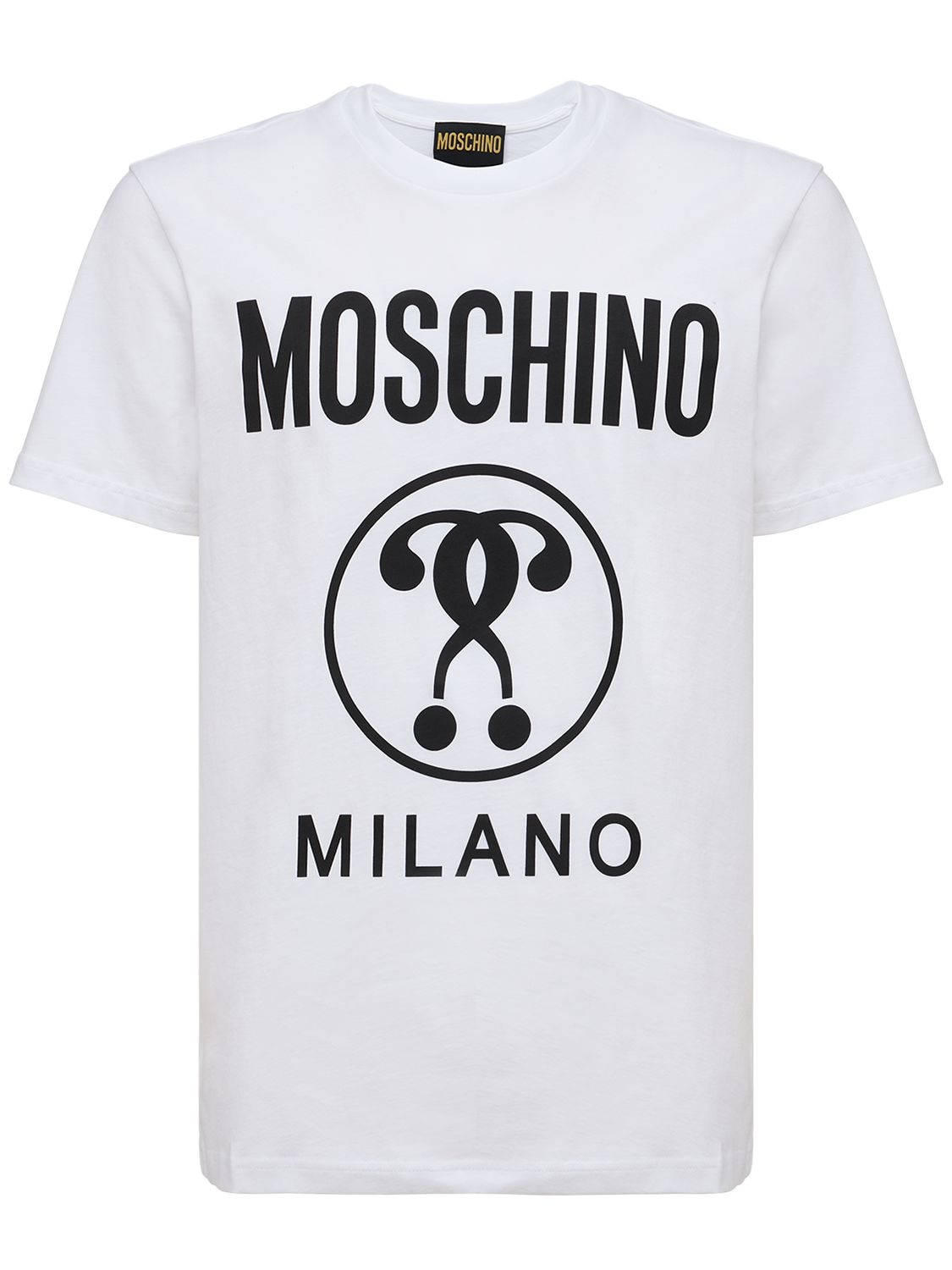 MOSCHINO LOGO PRINT COTTON T-SHIRT