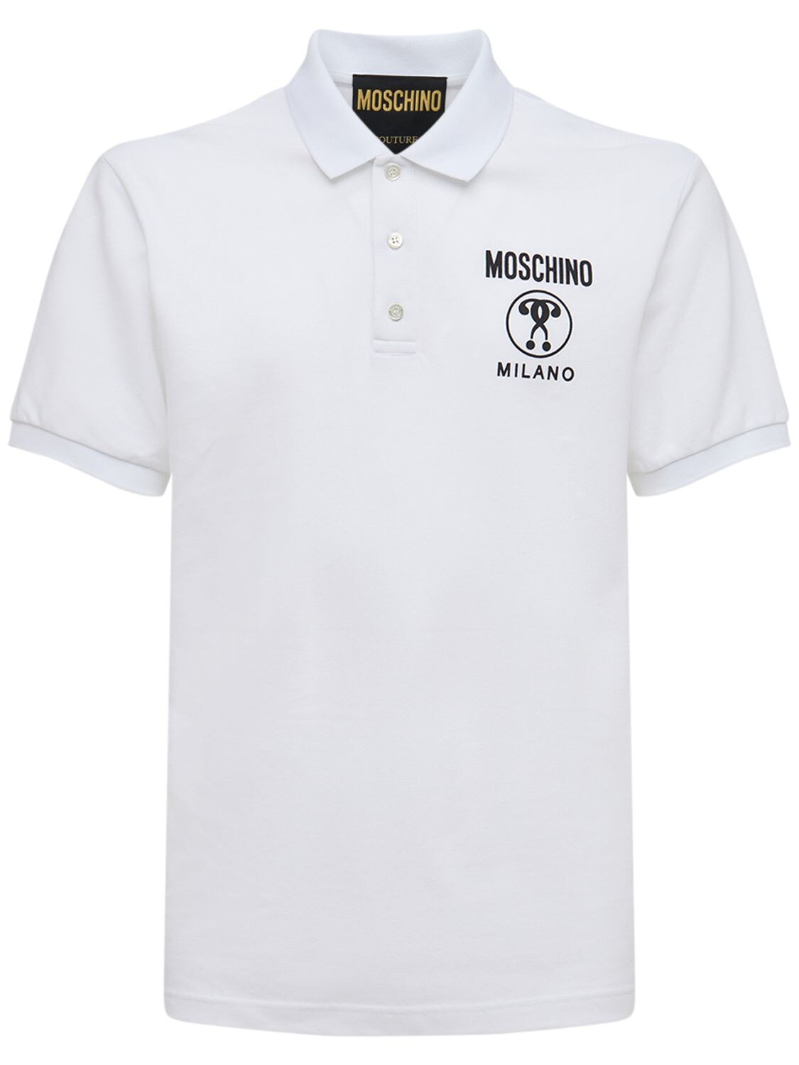 MOSCHINO LOGO COTTON PIQUET POLO