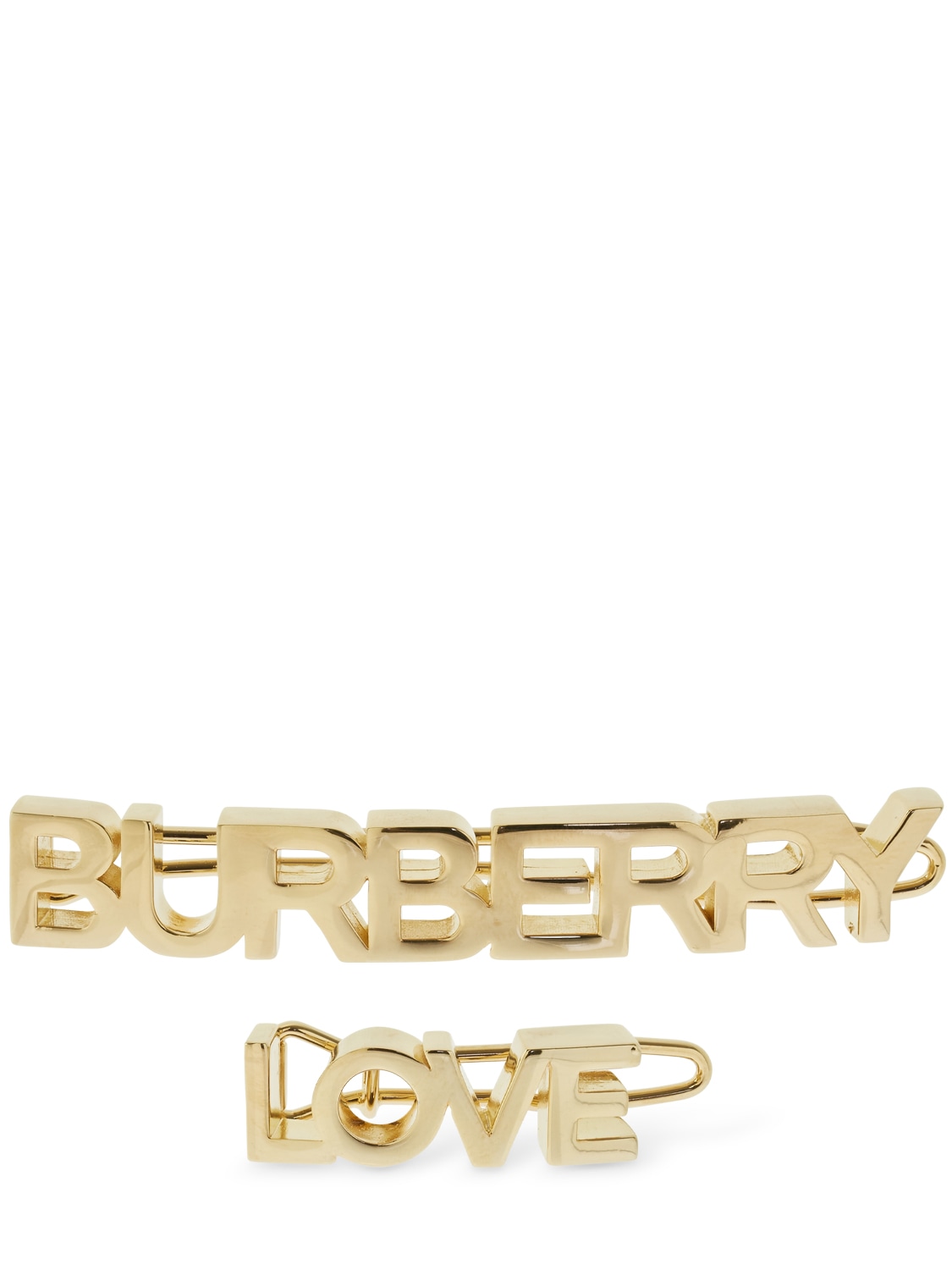 BURBERRY Set Of 2 Love Burberry Logo Hair Clip