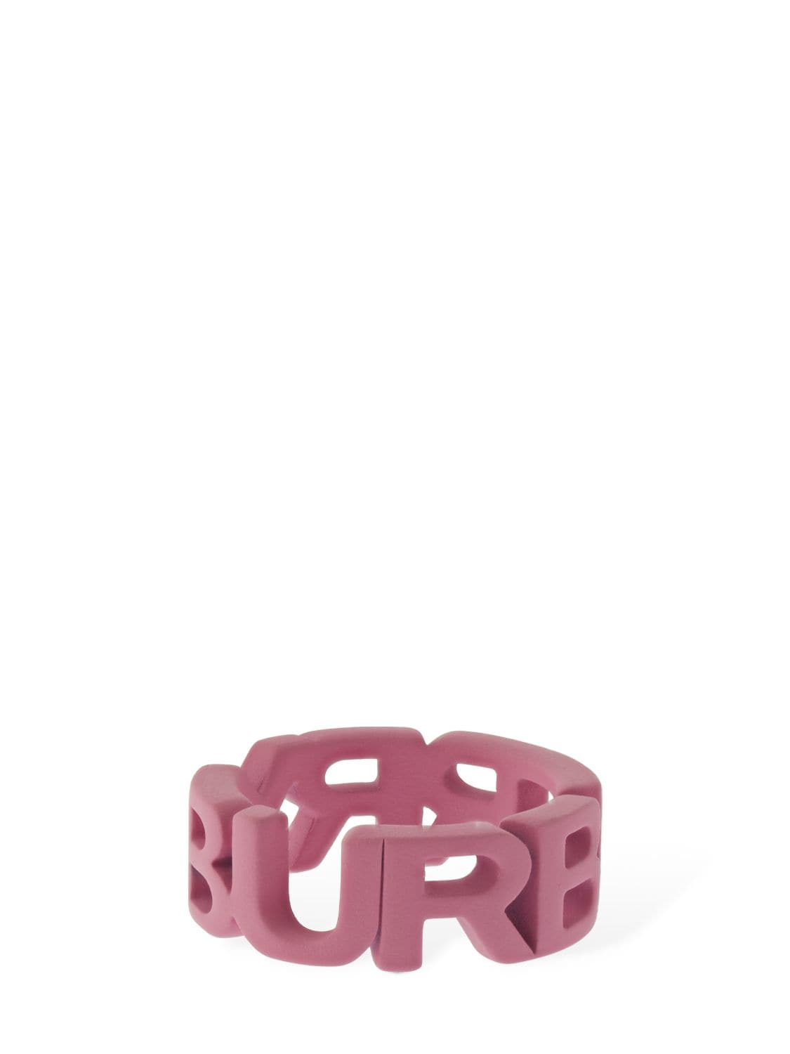 Shop Burberry Logo Band Ring In Primrose Pink