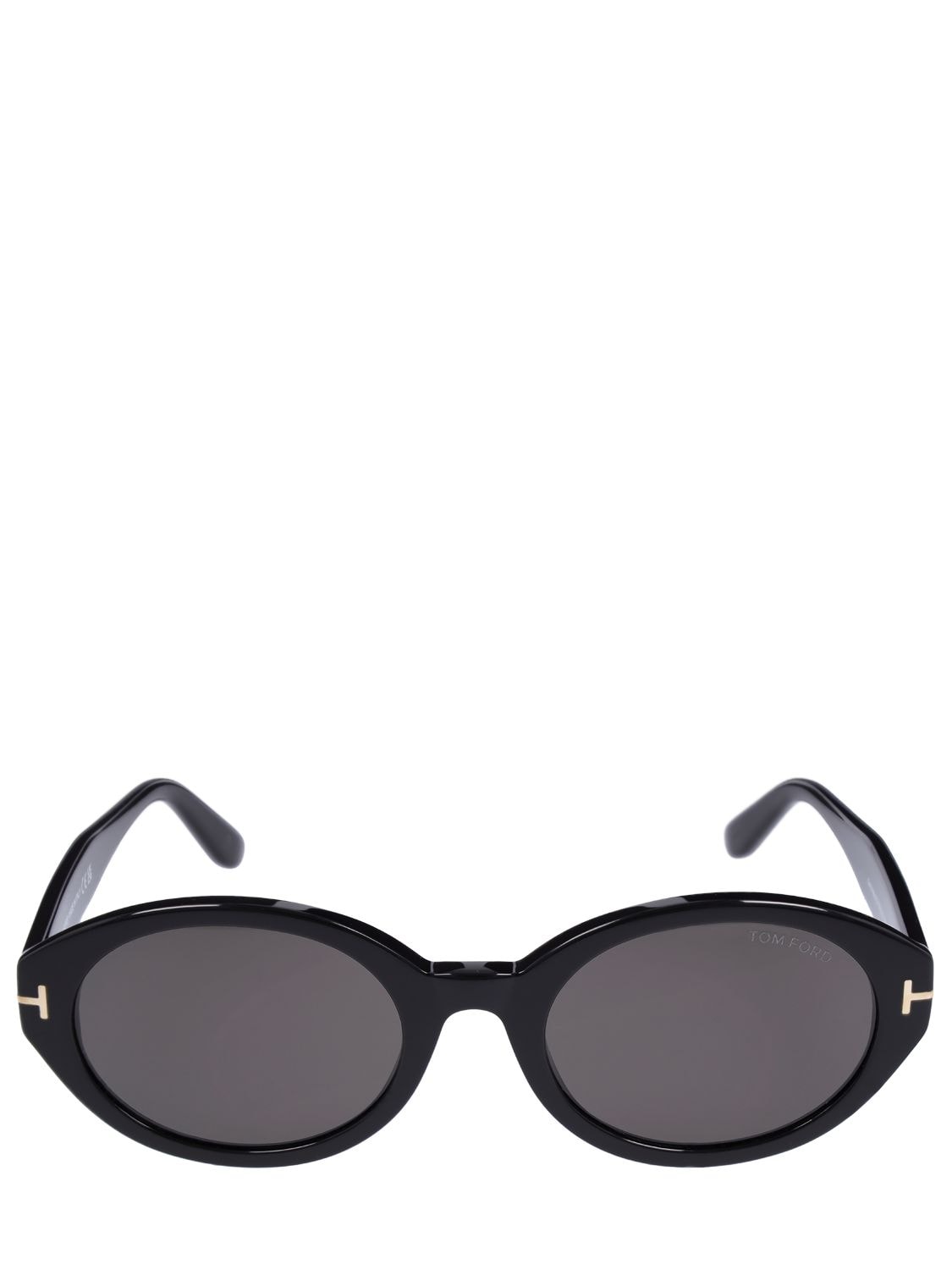 Tom Ford Genevieve Oval Acetate Sunglasses In Black