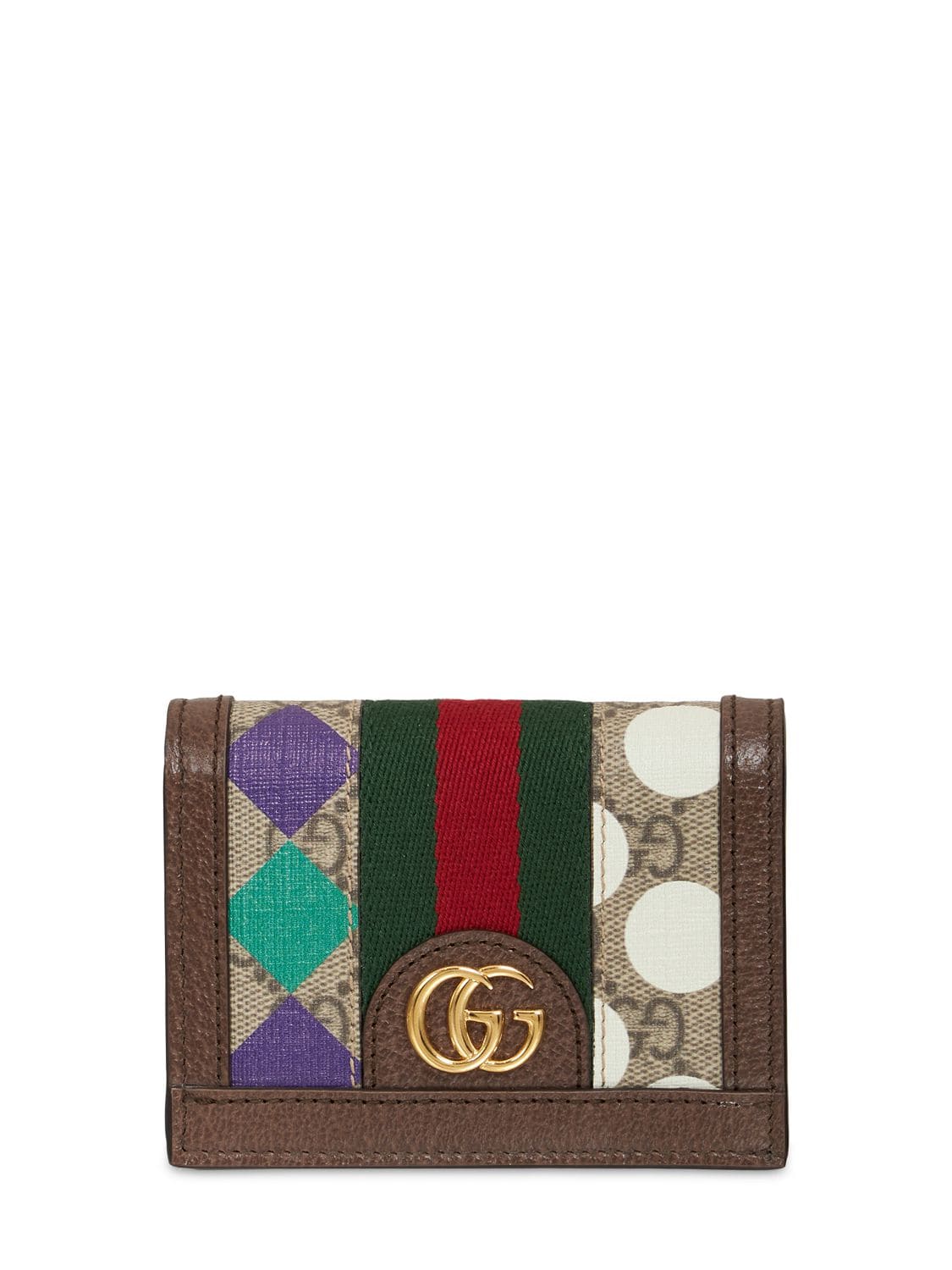 GUCCI OPHIDIA GG SUPREME COMPACT WALLET,75IXHU108-OTG4NQ2