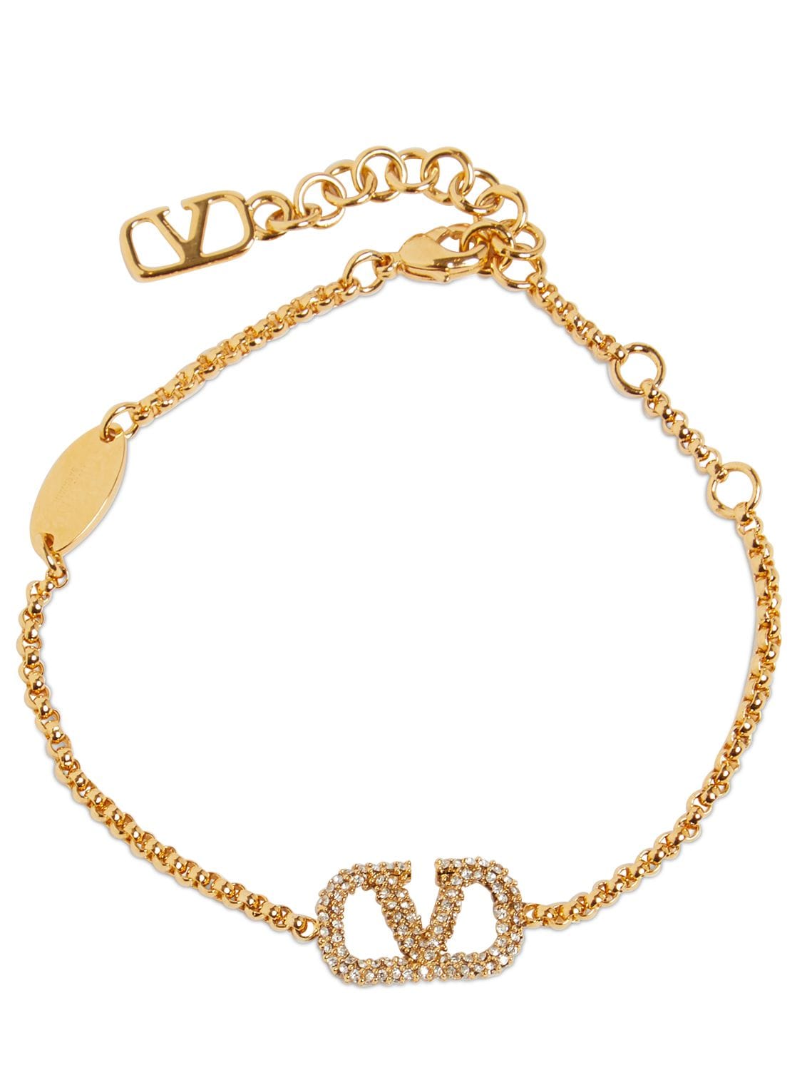 Image of V Logo Crystal Bracelet