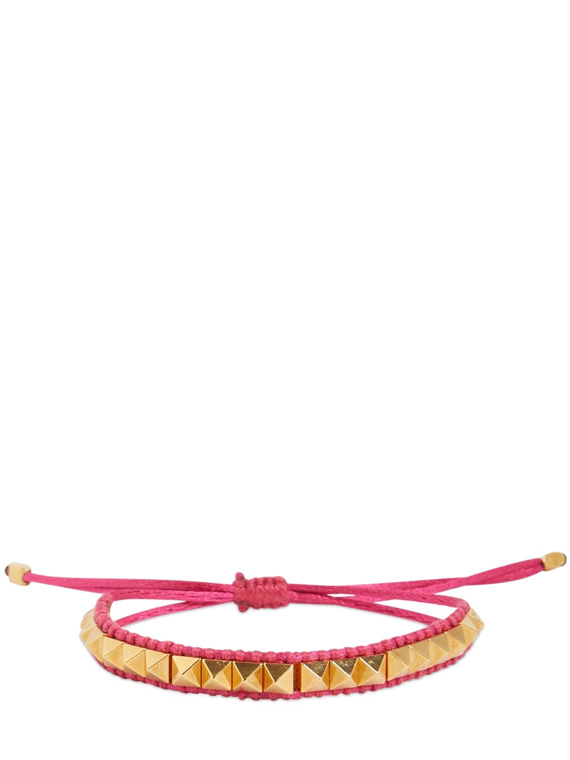 Valentino Garavani Multi Rockstud Cord Bracelet In Feminine
