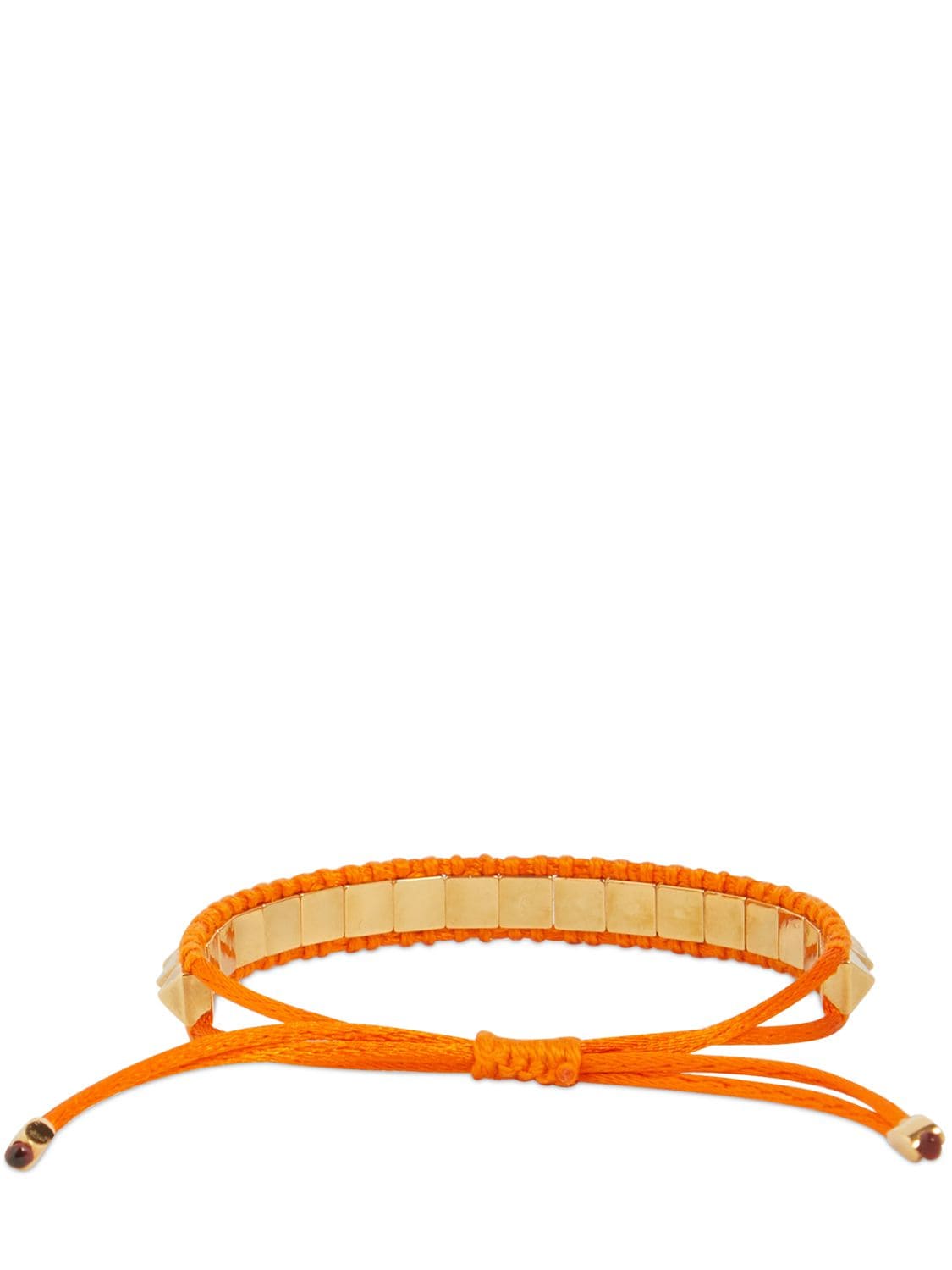 Shop Valentino Multi Rockstud Cord Bracelet In Titian