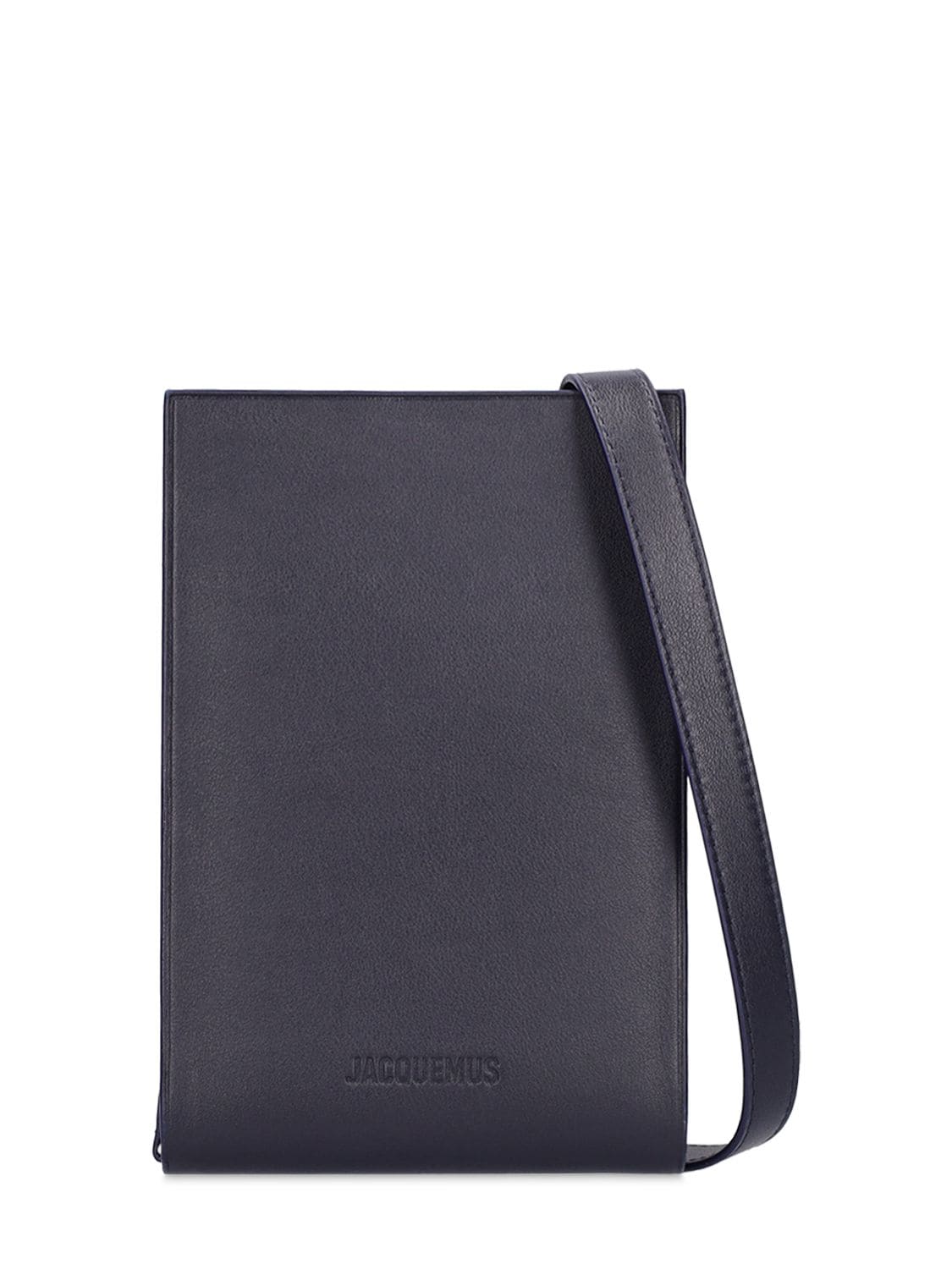 Jacquemus Le Gadju Leather Phone Holder In Navy