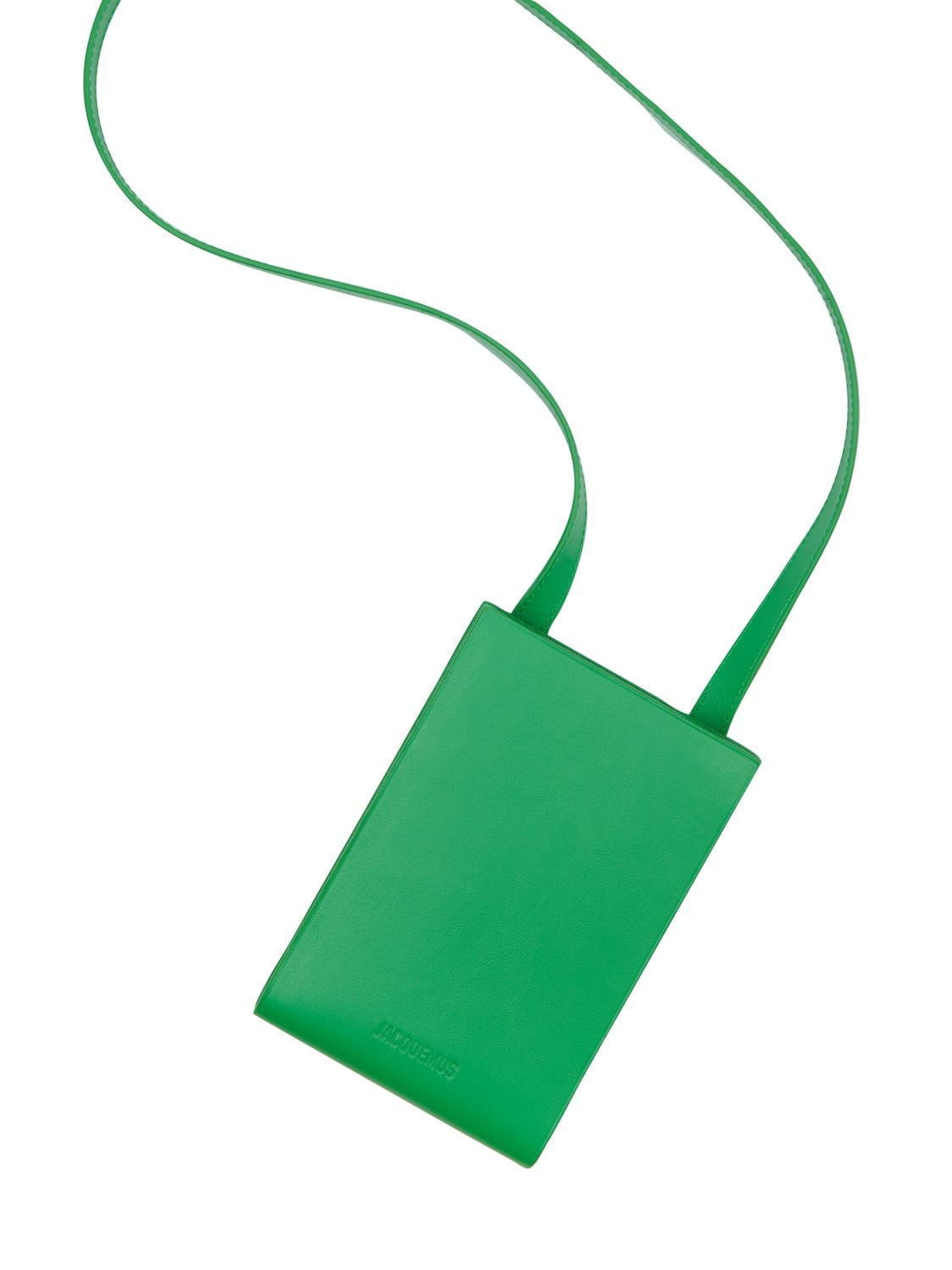 Jacquemus Le Gadju Leather Phone Holder In Green