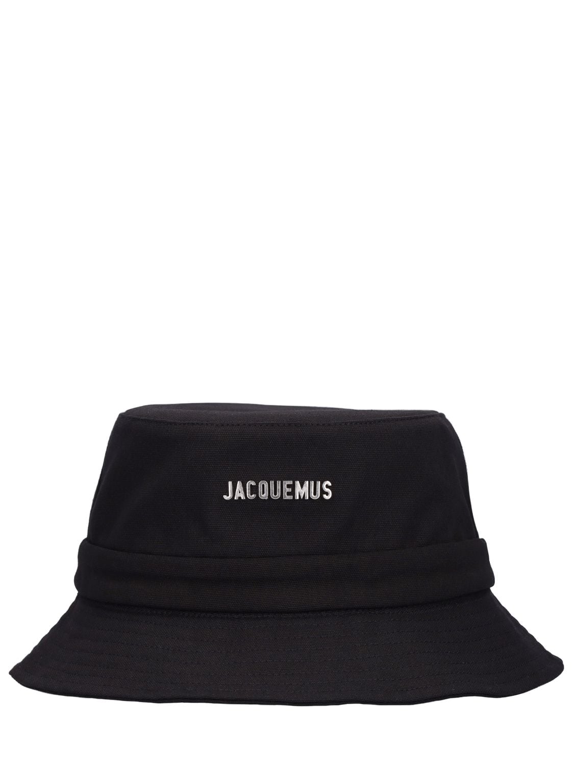 Shop Jacquemus Le Bob Gadjo Cotton Canvas Bucket Hat In Black