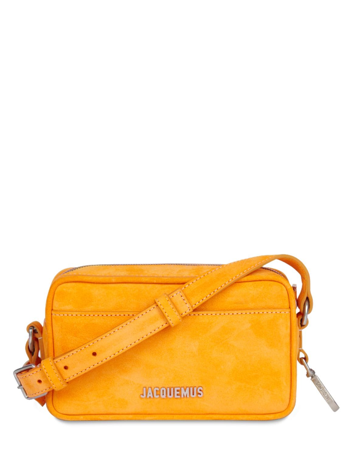 Jacquemus Le Baneto Suede Crossbody Bag In Orange | ModeSens