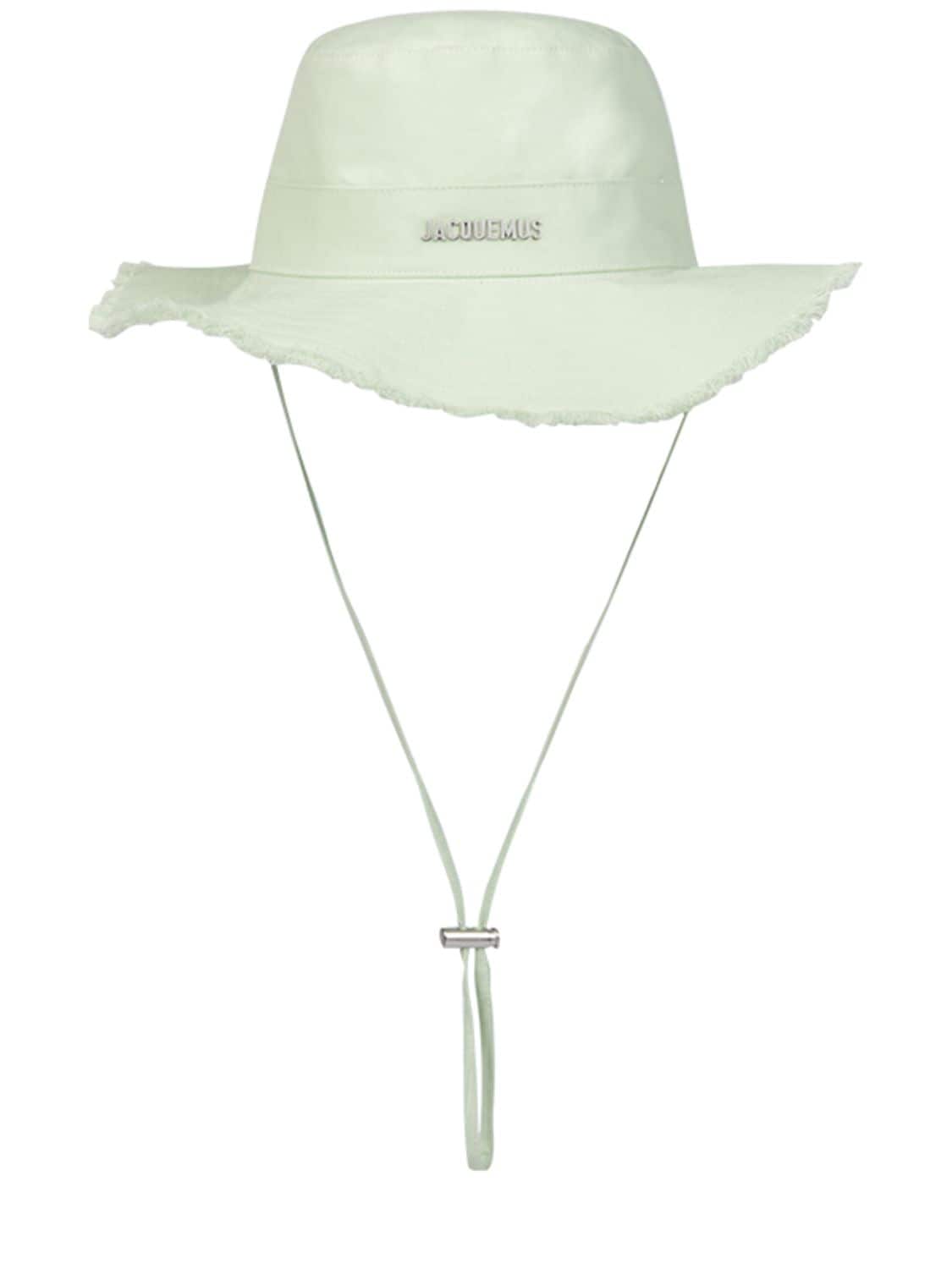 Jacquemus Le Bob Artichaut Canvas Bucket Hat In Light Green   ModeSens