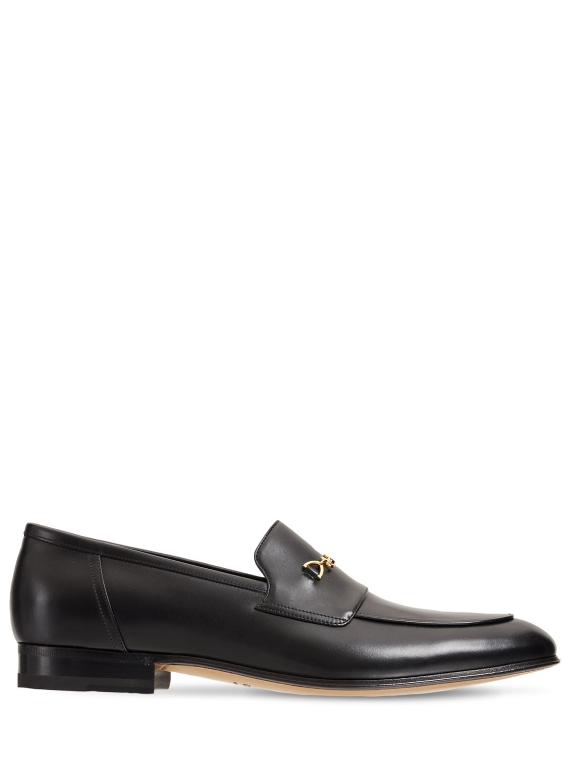 Gucci Ed Leather Loafers W/ Horsebit In Black | ModeSens