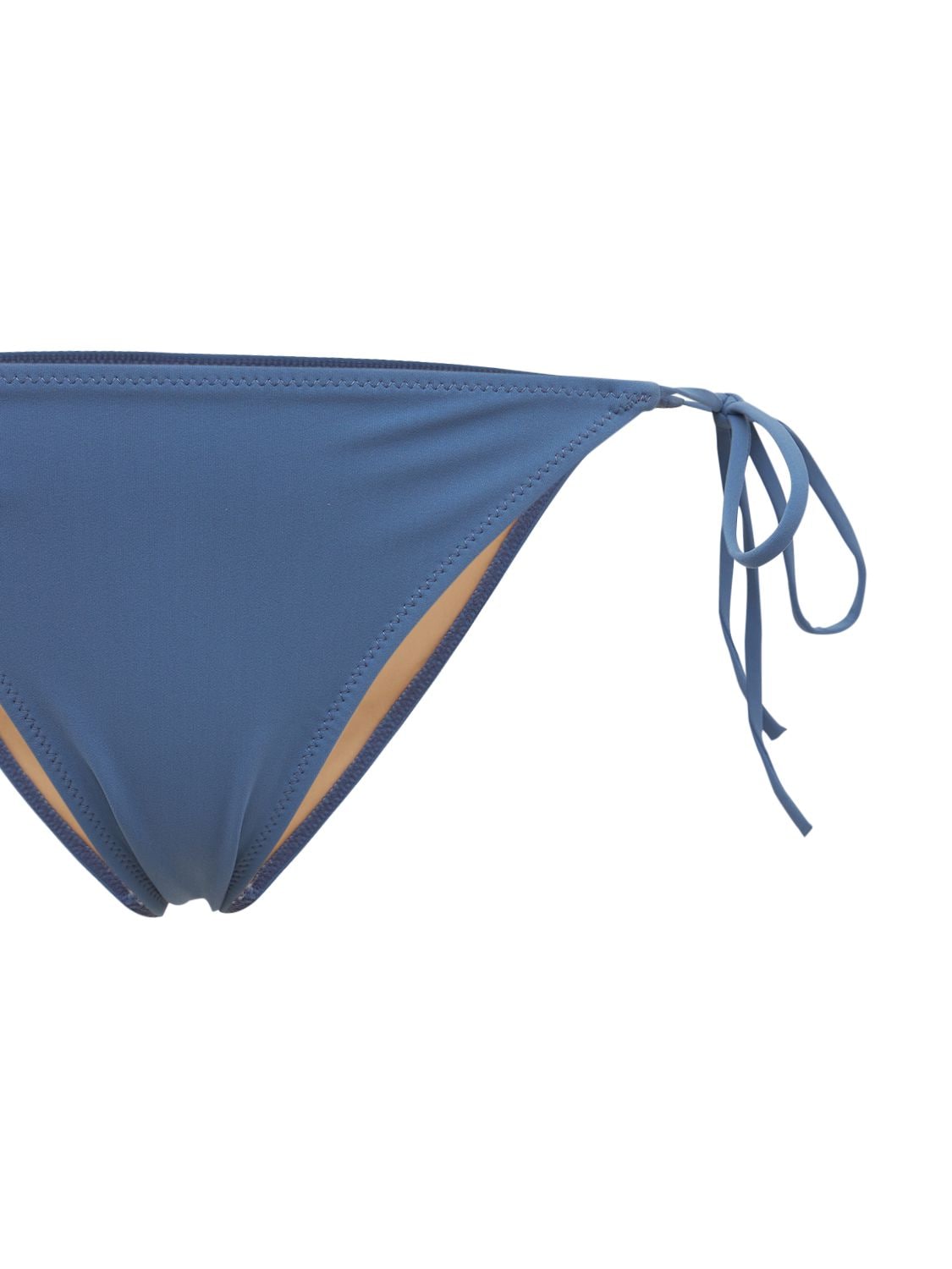 Shop Lido Venti Self-tie Triangle Bikini In Mid Blue