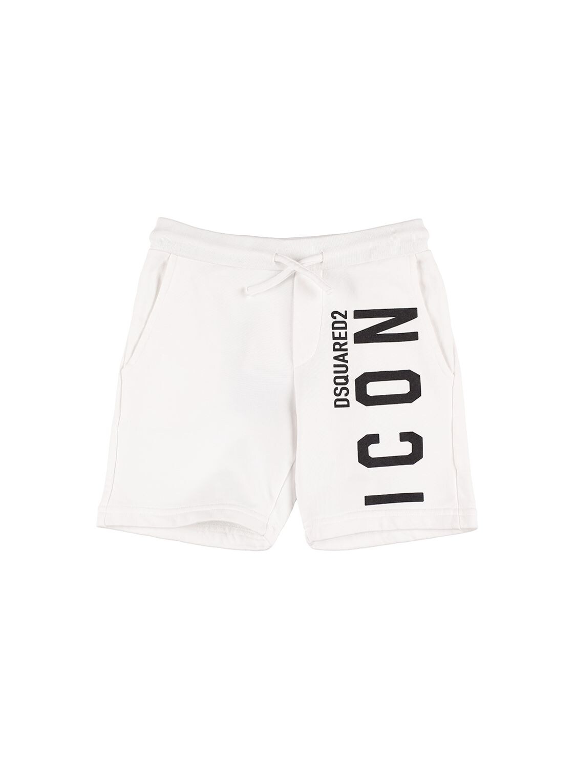 Icon Print Cotton Jersey Sweat Shorts