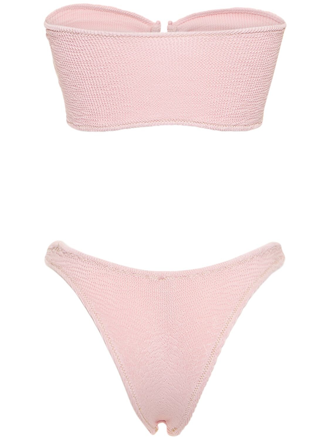 Shop Reina Olga Ausilia Crinkle Lux Bikini Set In Pink