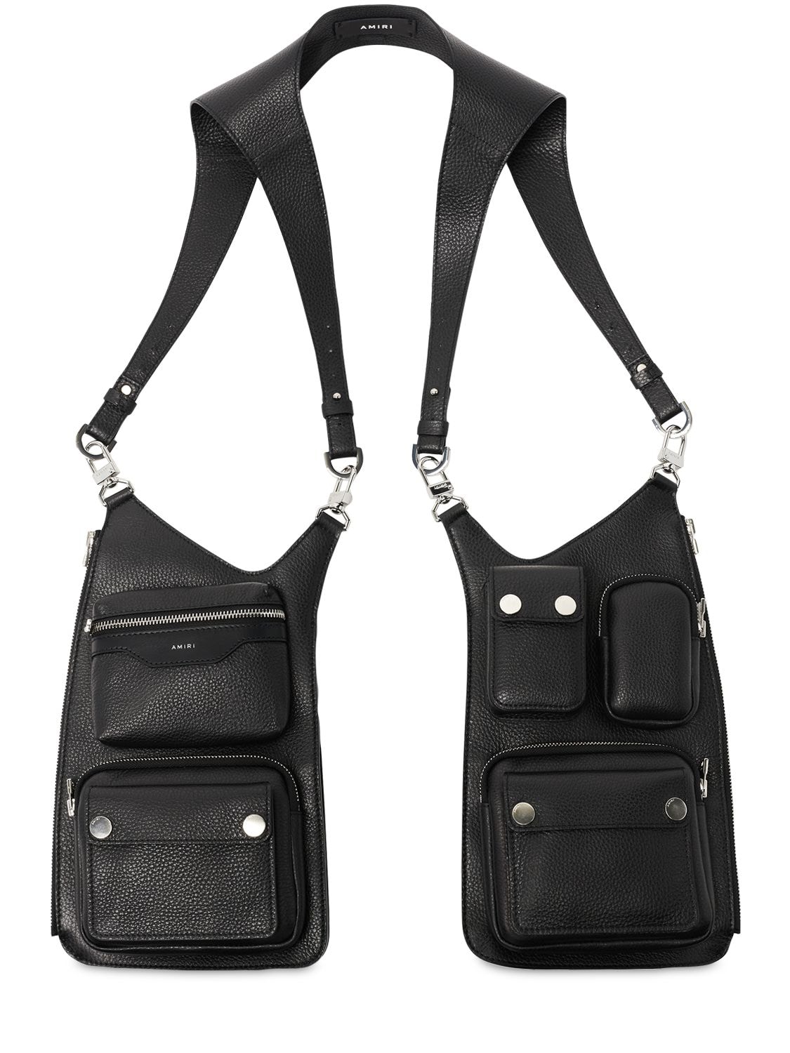 Amiri Leather Harness Bag in Black for Men