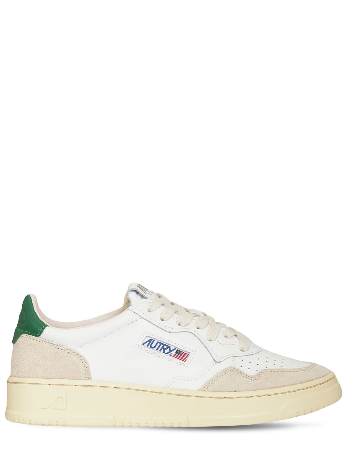 Autry - Medalist suede & leather low sneakers - | Luisaviaroma