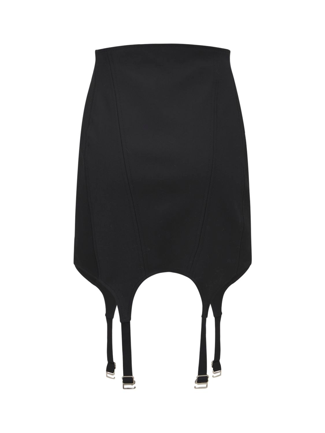 Shop Dion Lee Cotton Blend Corset Mini Skirt In Black