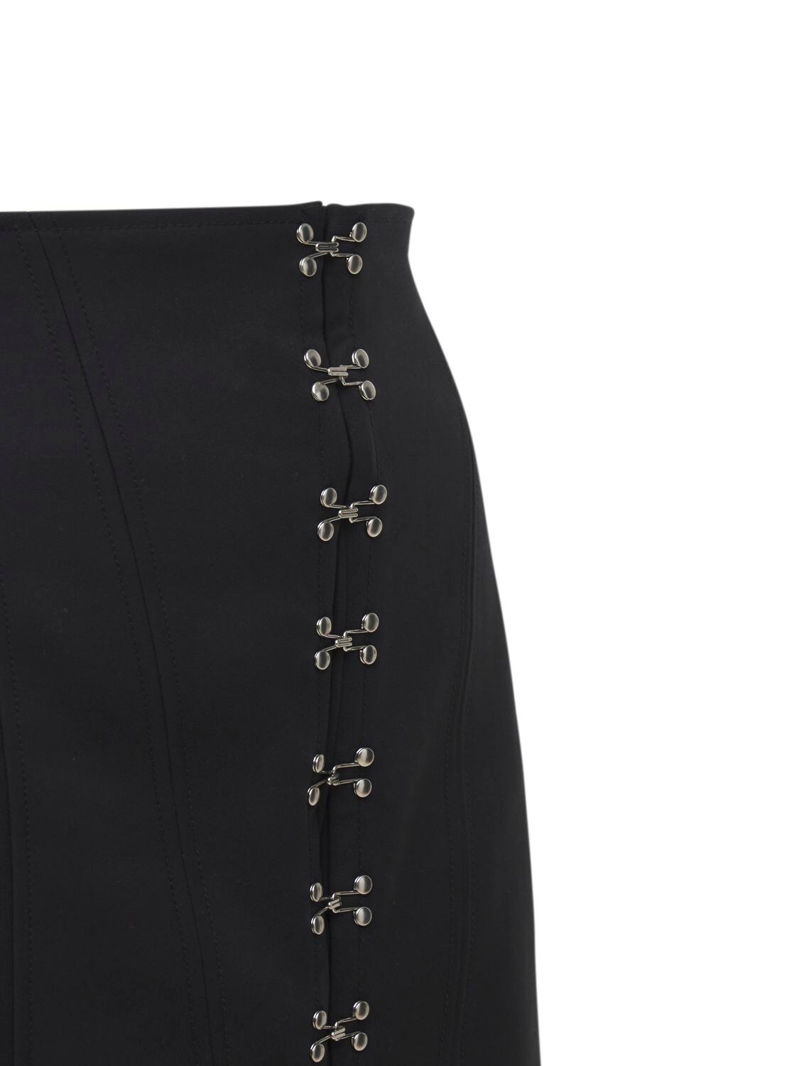 Shop Dion Lee Cotton Blend Corset Mini Skirt In Black