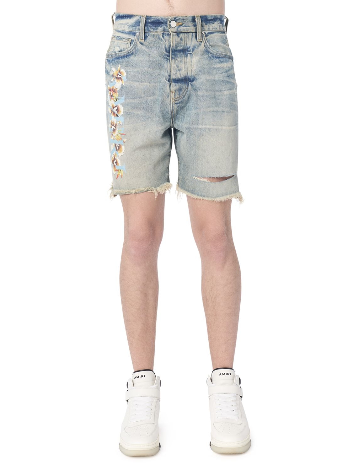 Amiri hot sale denim shorts