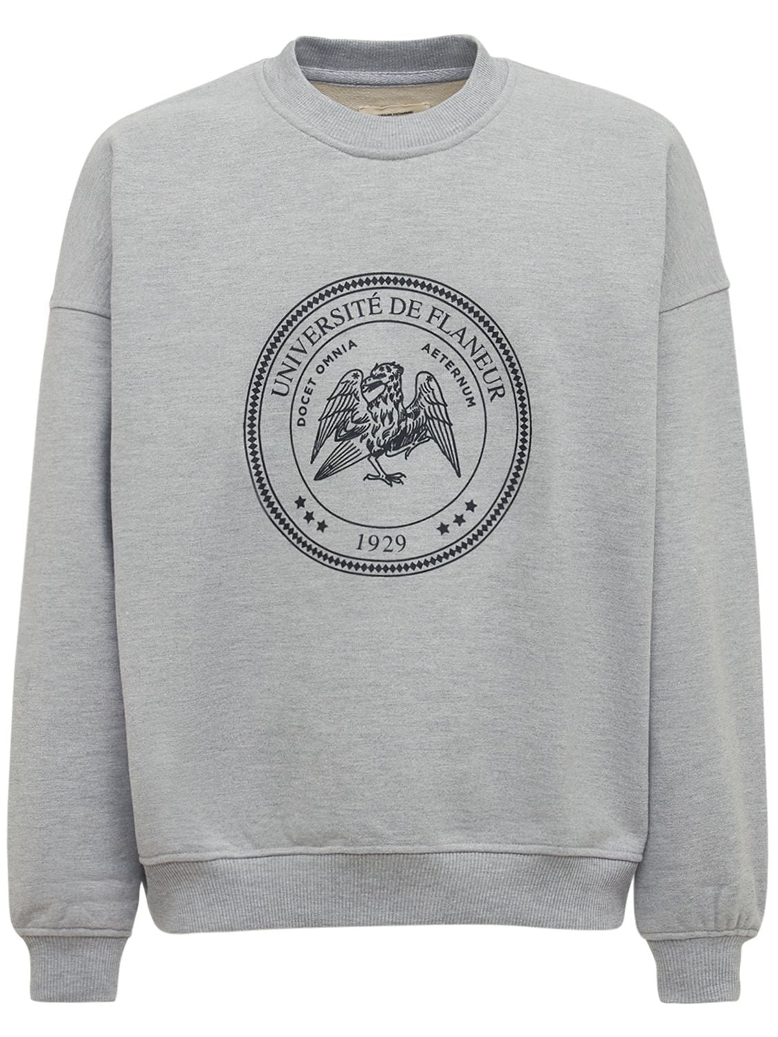 FLANEUR HOMME UNIVERSITÉ EMBROIDERED COTTON SWEATSHIRT 
