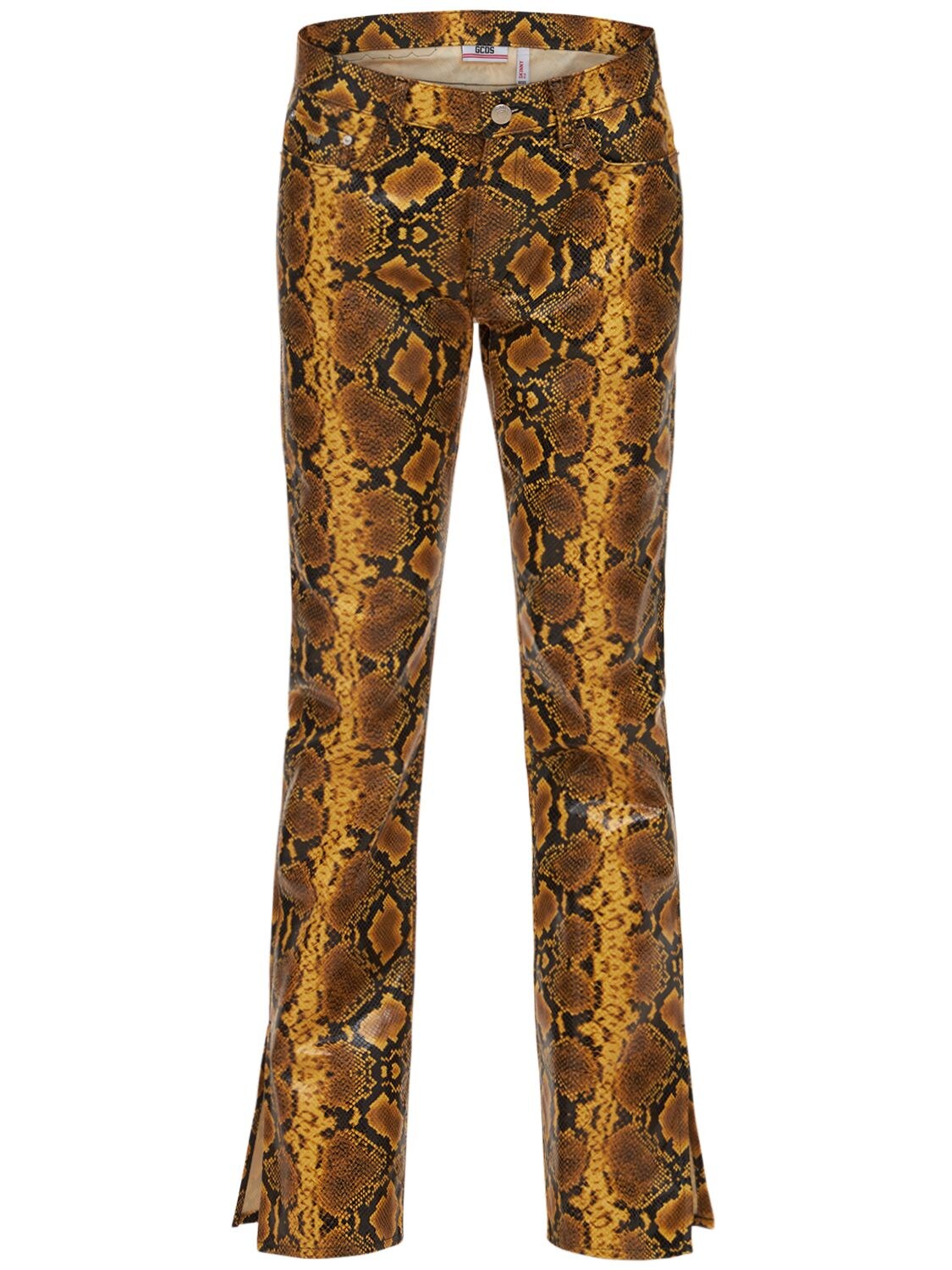 Gcds - Python printed faux leather skinny pants - | Luisaviaroma