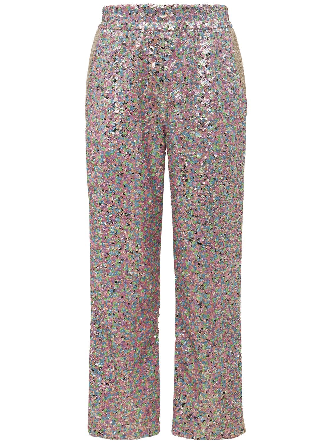 Sequined Track Pants
