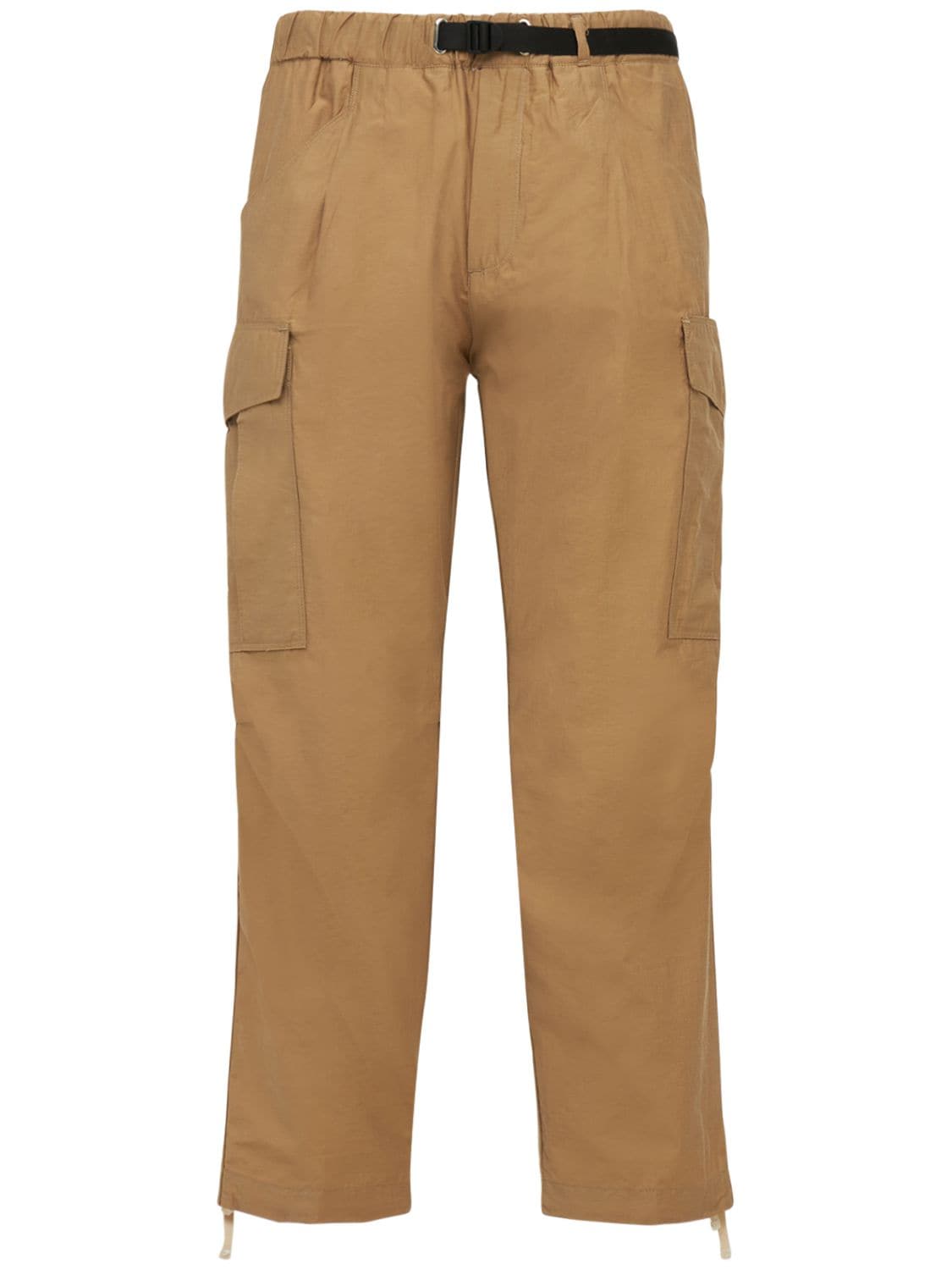 White Sand 88 Cotton Blend Cargo Pants In Beige