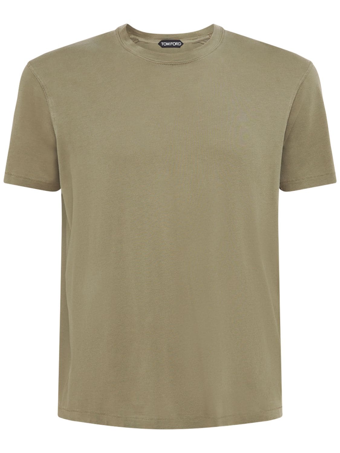 Tom Ford Lyocell & Cotton Jersey T-shirt In Зелёный Милитари