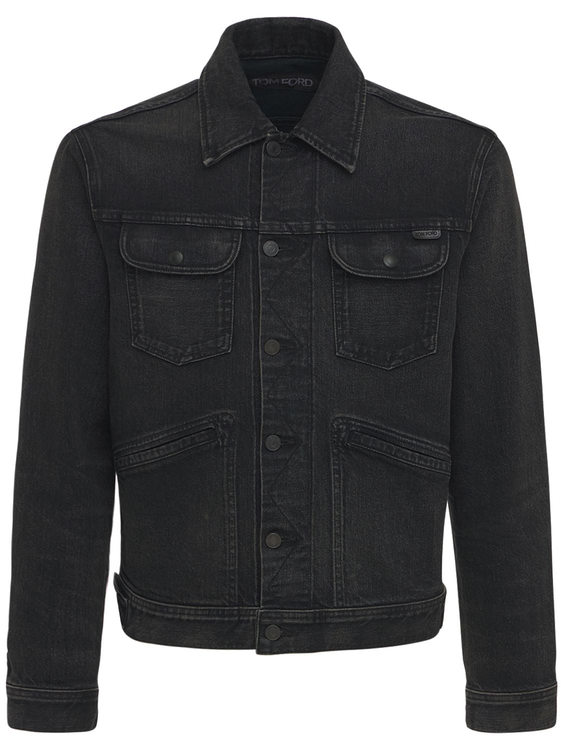 Tom Ford Black Japanese Selvedge Denim Jacket | ModeSens