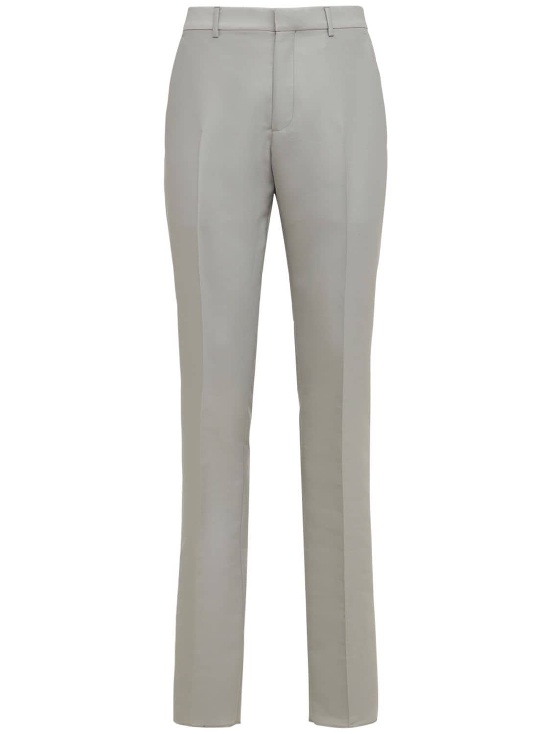 Tom Ford Reverse Wool Twill Pants In Pearl Grey | ModeSens