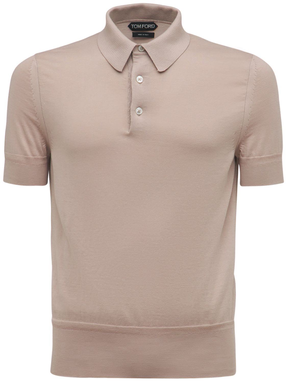 Tom Ford Cotton Polo Shirt In Light Pink | ModeSens