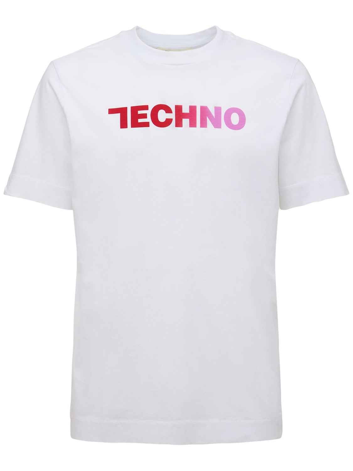 T-shirt En Coton Imprimé Techno